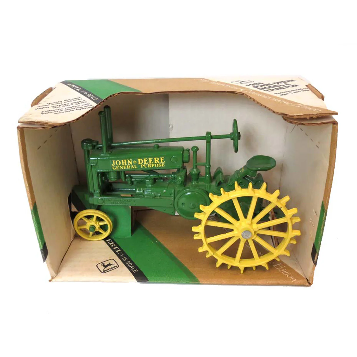 (B&D) 1/16 John Deere 1934 Model A Unstyled, 1994 50th Anniversary Edition by ERTL - Damaged Item, Incorrect Box