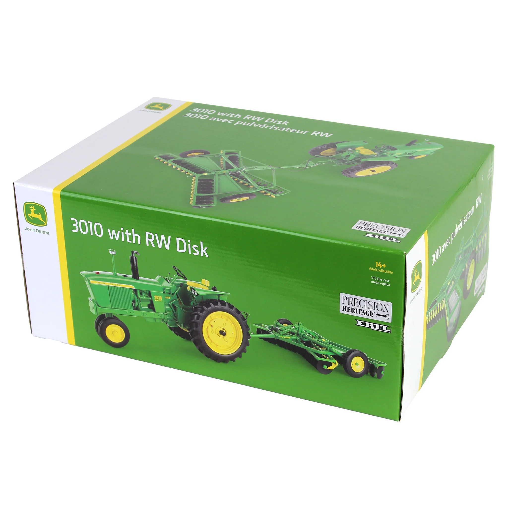 (B&D) 1/16 John Deere 3010 Diesel Tractor with RW Disk, ERTL Precision Heritage Series - Damaged Box - Image 9