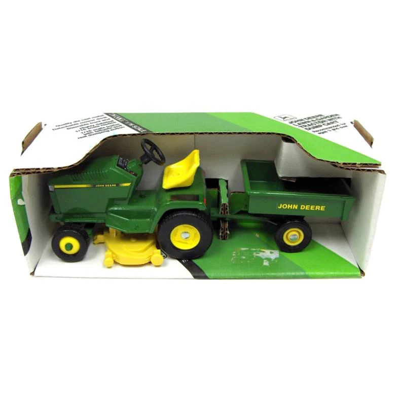 (B&D) 1/16 John Deere Lawn & Garden Tractor with Dump Cart by ERTL - Damaged Item