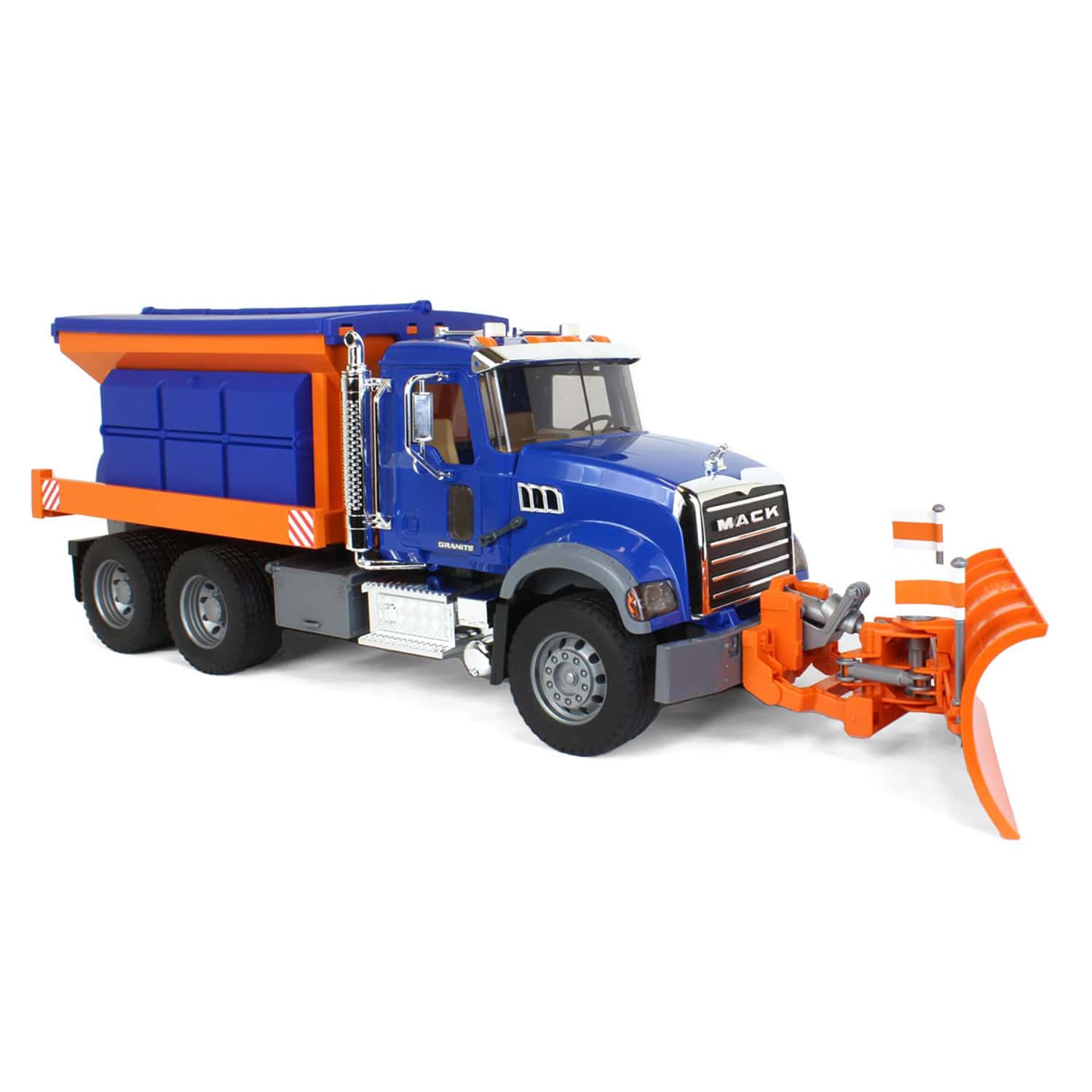 (B&D) 1/16 Mack Granite Winter Service Snow Plow Truck by Bruder Damaged Box - Image 2