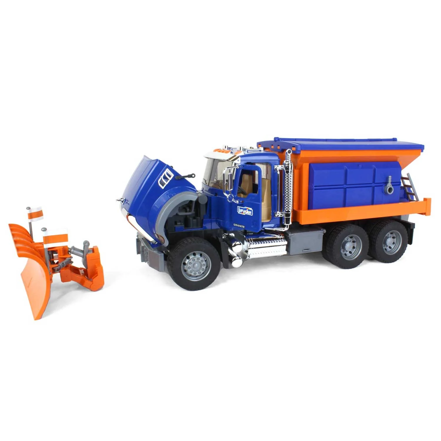 (B&D) 1/16 Mack Granite Winter Service Snow Plow Truck by Bruder Damaged Box - Image 6