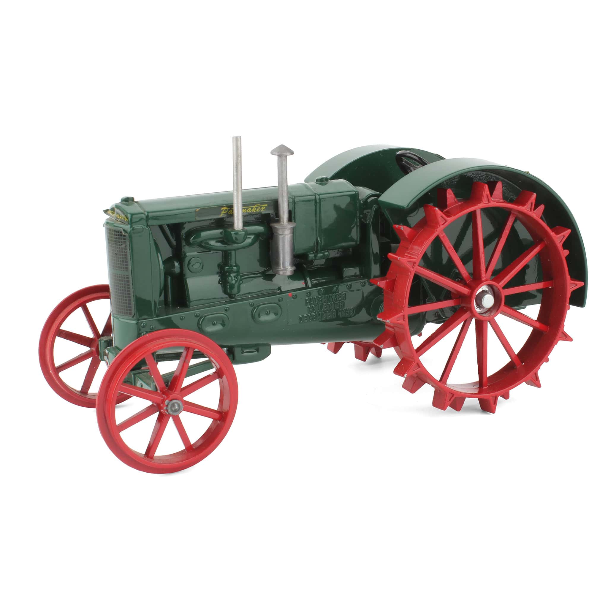 (B&D) 1/16 Massey Harris Green Pacemaker Tractor with Steel Wheels, December 1989 Pacemaker Collector Edition - Damaged Item, LOOSE
