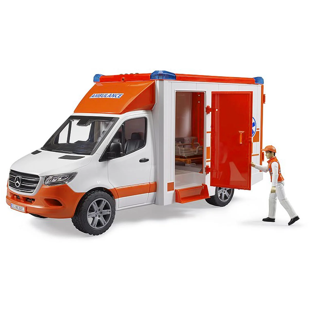 (B&D) 1/16 Mercedes-Benz Sprinter Ambulance with Driver by Bruder - Damaged Item - Image 4