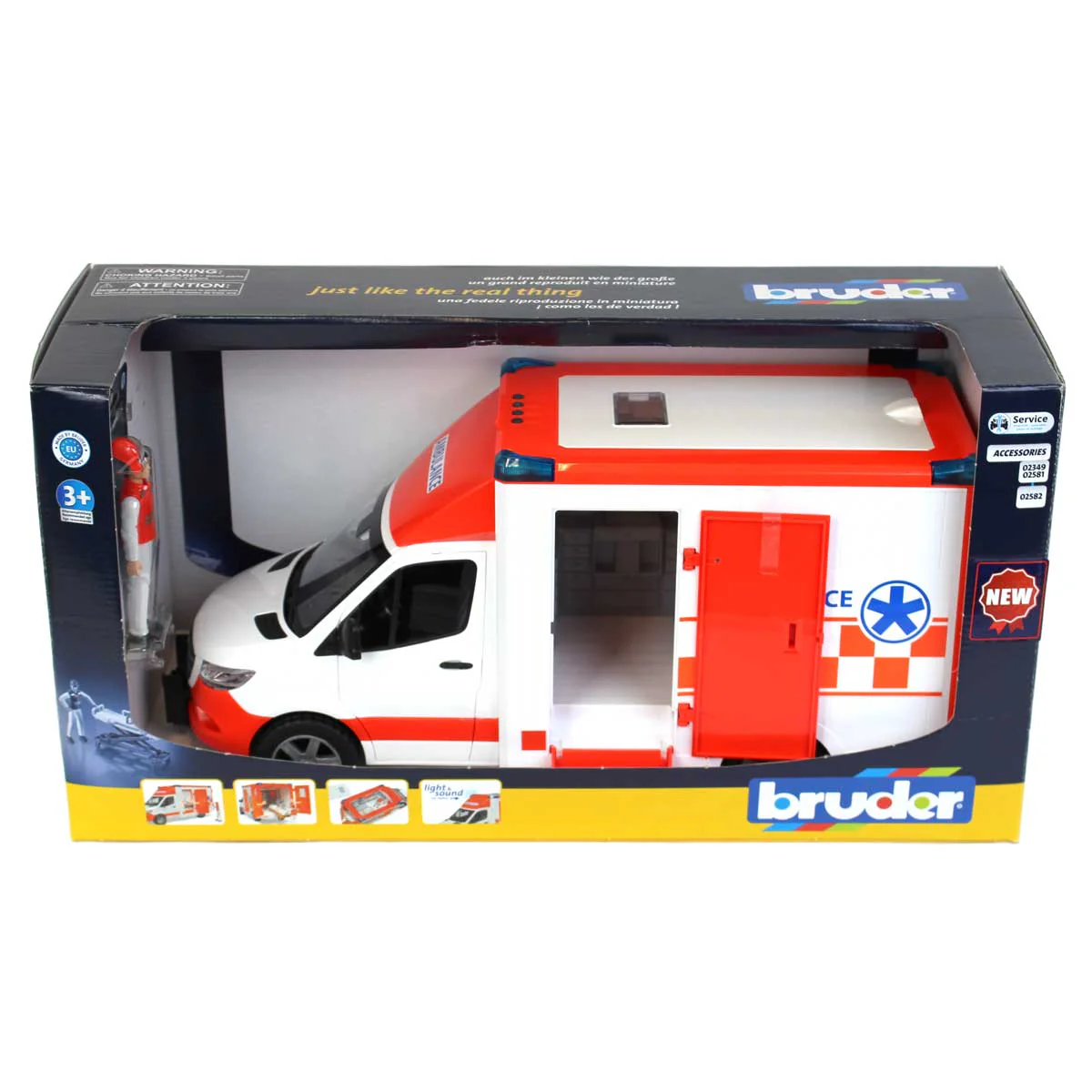 (B&D) 1/16 Mercedes-Benz Sprinter Ambulance with Driver by Bruder - Damaged Item - Image 6