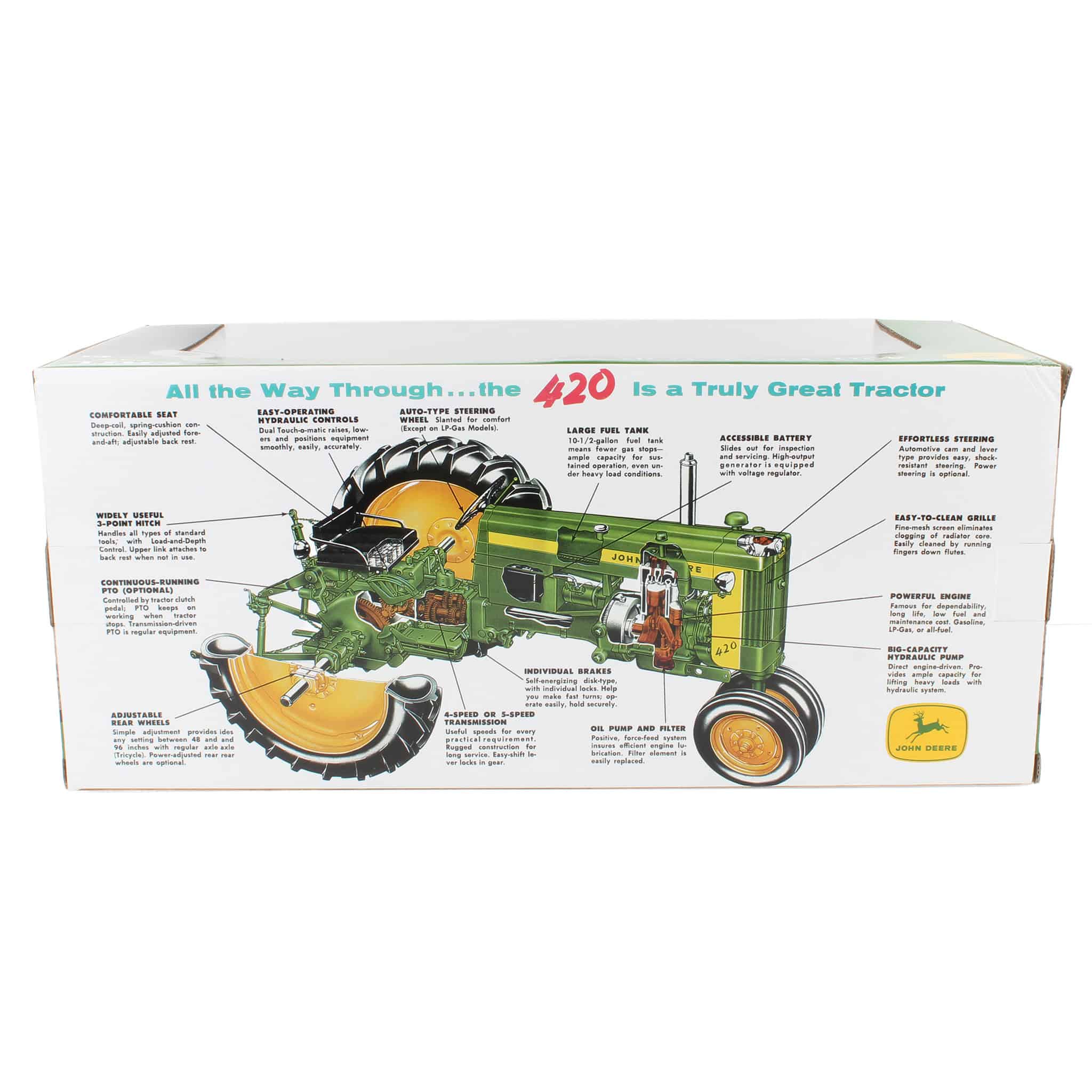 (B&D) 1/16 John Deere 420 Tractor with 4 Gang Disc, ERTL Precision Key Series #4 - Damaged Item - Image 2
