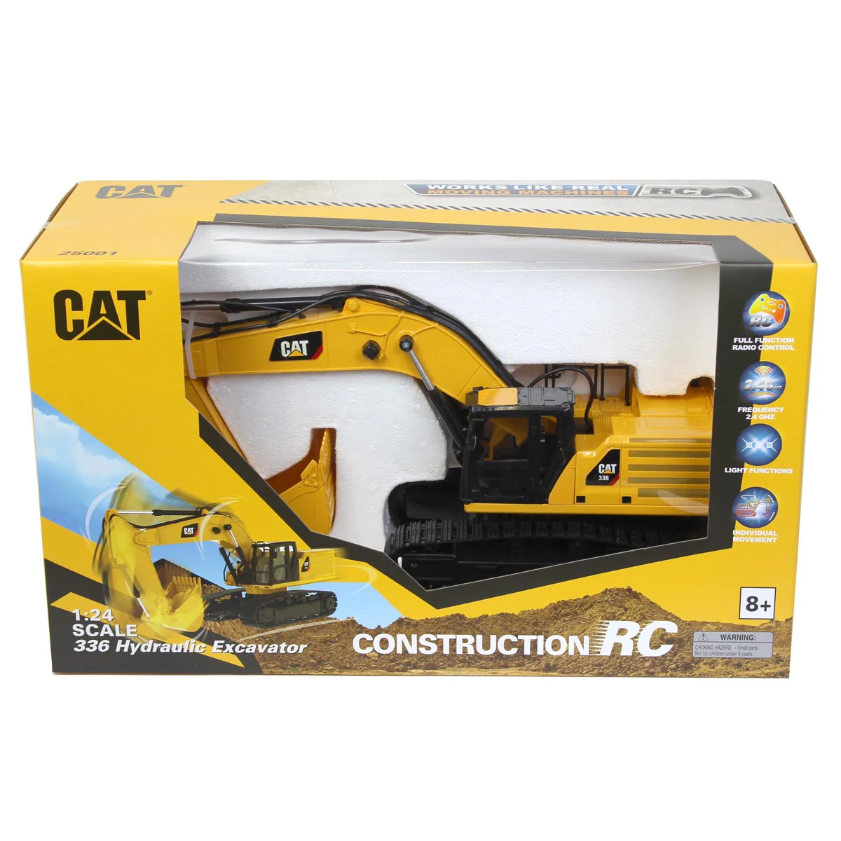 (B&D) 1/24 Radio Control Caterpillar 336 Excavator, Made of Durable Plastic - Damaged Item - Image 6