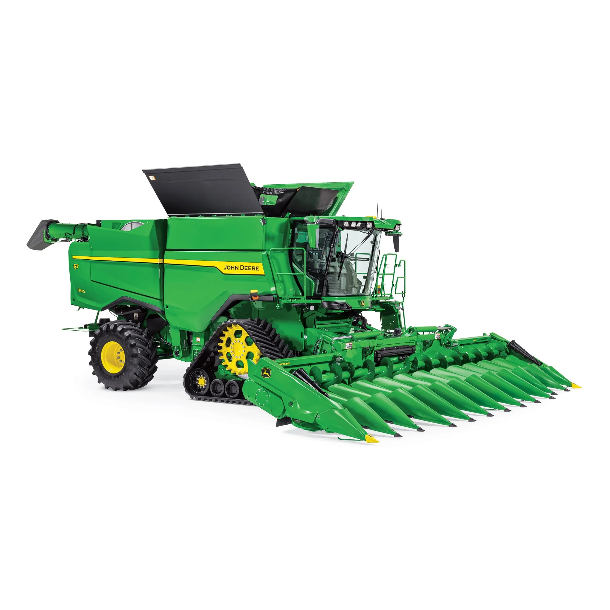 (B&D) 1/32 John Deere S7 900 Tracked Combine with Corn & Grain Heads, ERTL Prestige - Damaged Box