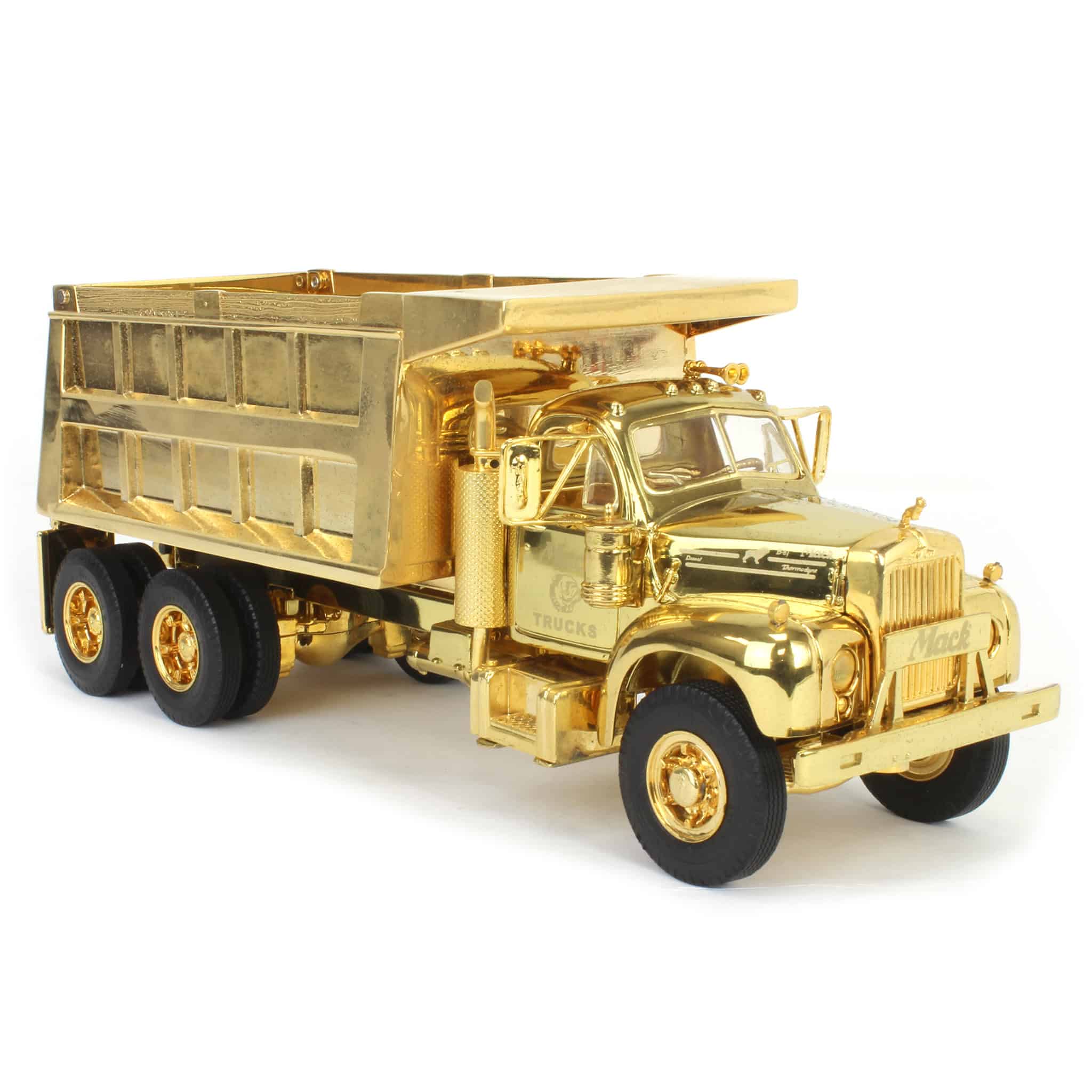 (B&D) 1/34 1960 Mack B-61 Dump Truck, Mack Dump, Gold Plated by First Gear - Damaged Item - Image 3