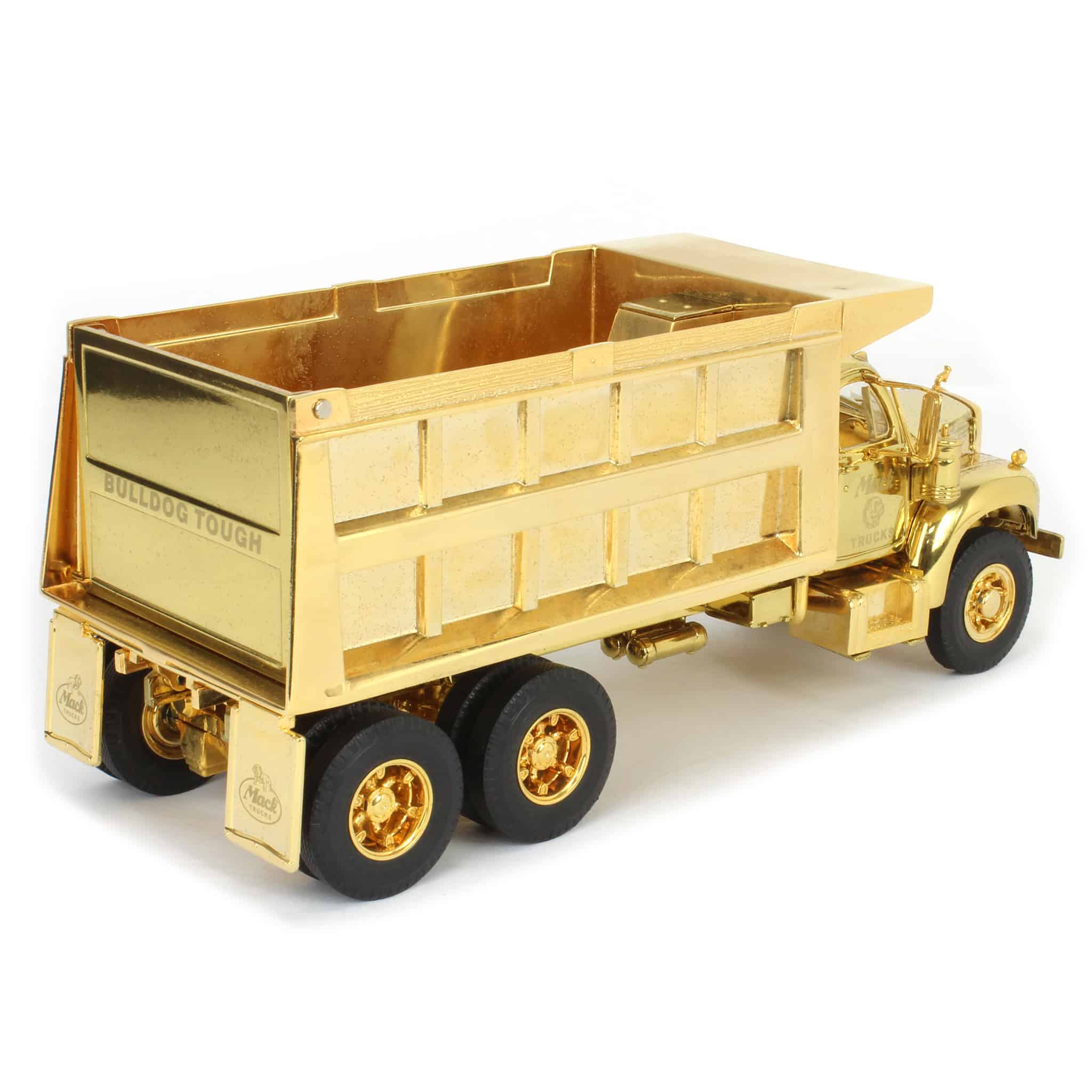 (B&D) 1/34 1960 Mack B-61 Dump Truck, Mack Dump, Gold Plated by First Gear - Damaged Item - Image 4