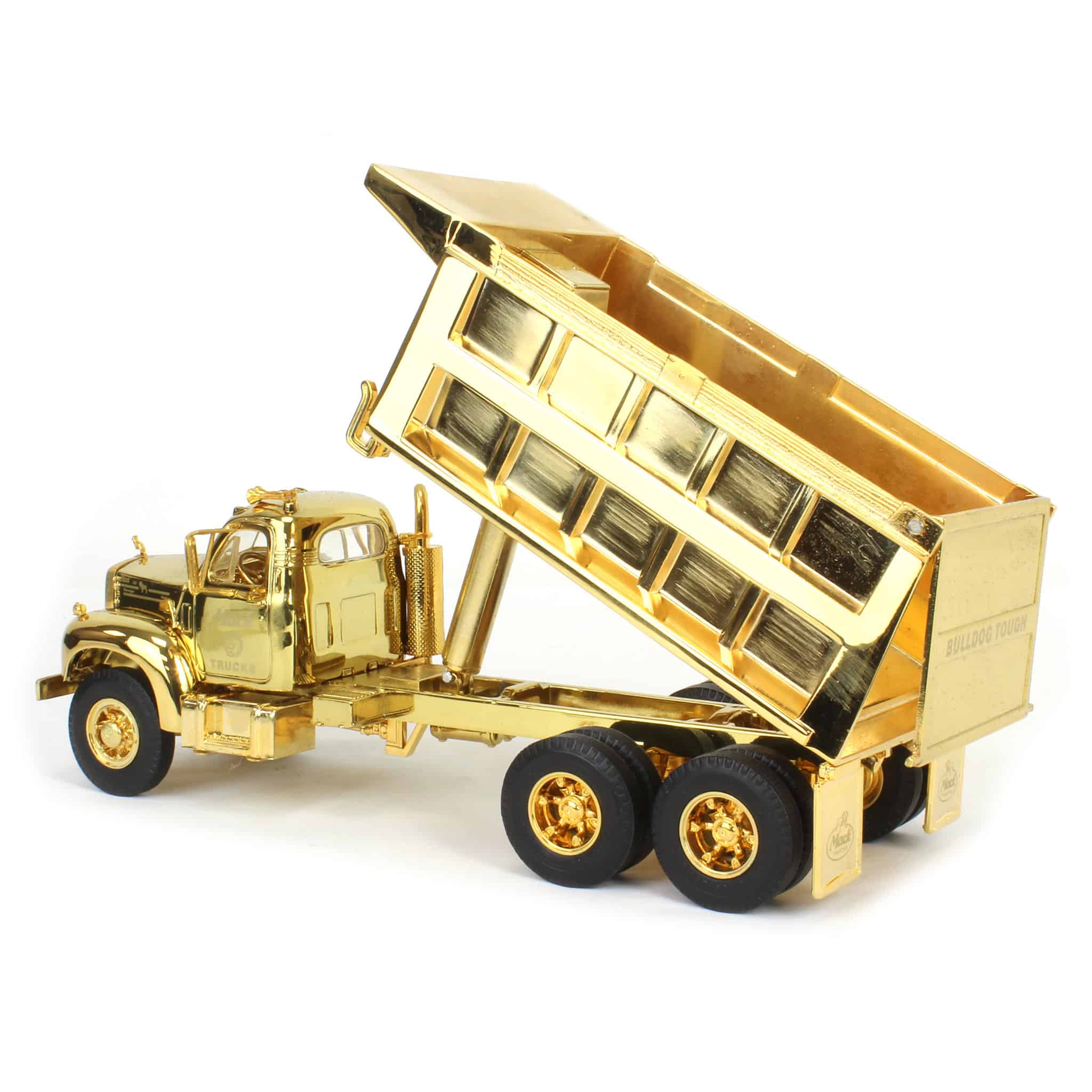 (B&D) 1/34 1960 Mack B-61 Dump Truck, Mack Dump, Gold Plated by First Gear - Damaged Item - Image 5