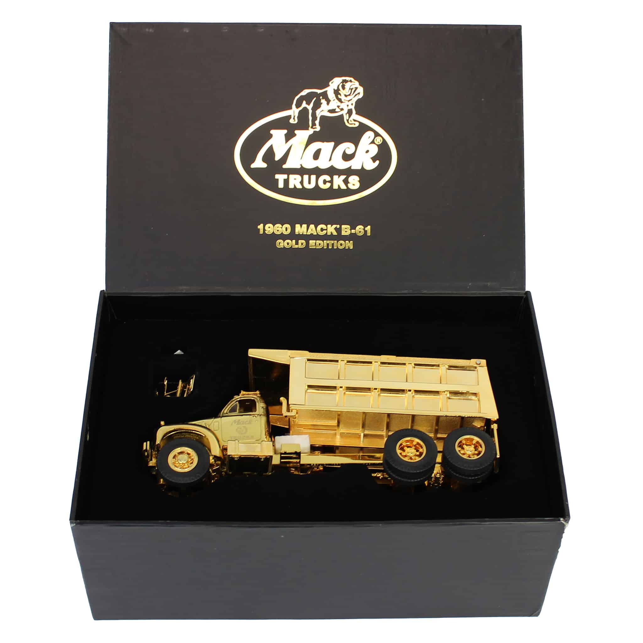 (B&D) 1/34 1960 Mack B-61 Dump Truck, Mack Dump, Gold Plated by First Gear - Damaged Item - Image 6
