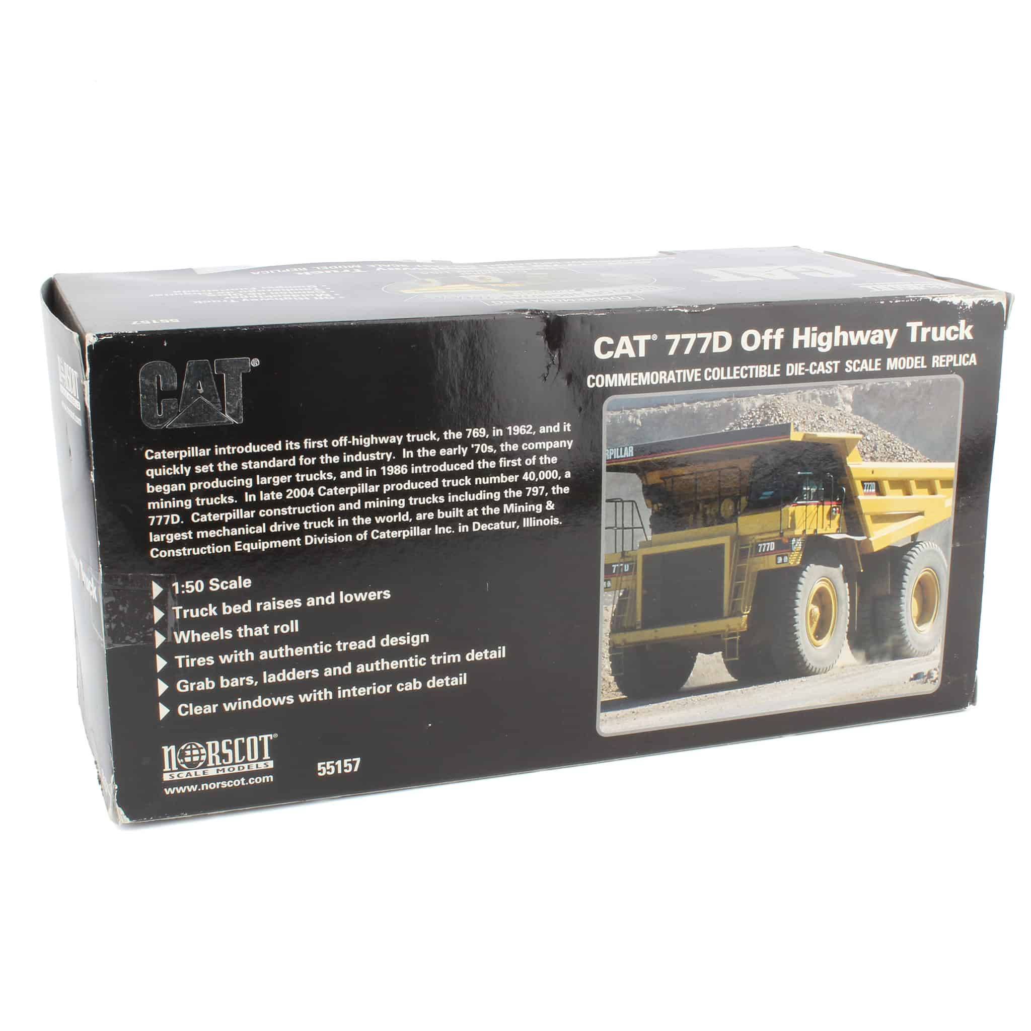 (B&D) 1/50 Silver/Chrome CAT 777D Off Highway Truck, Commemorative Collectible by Norscot - Damaged Box - Image 3