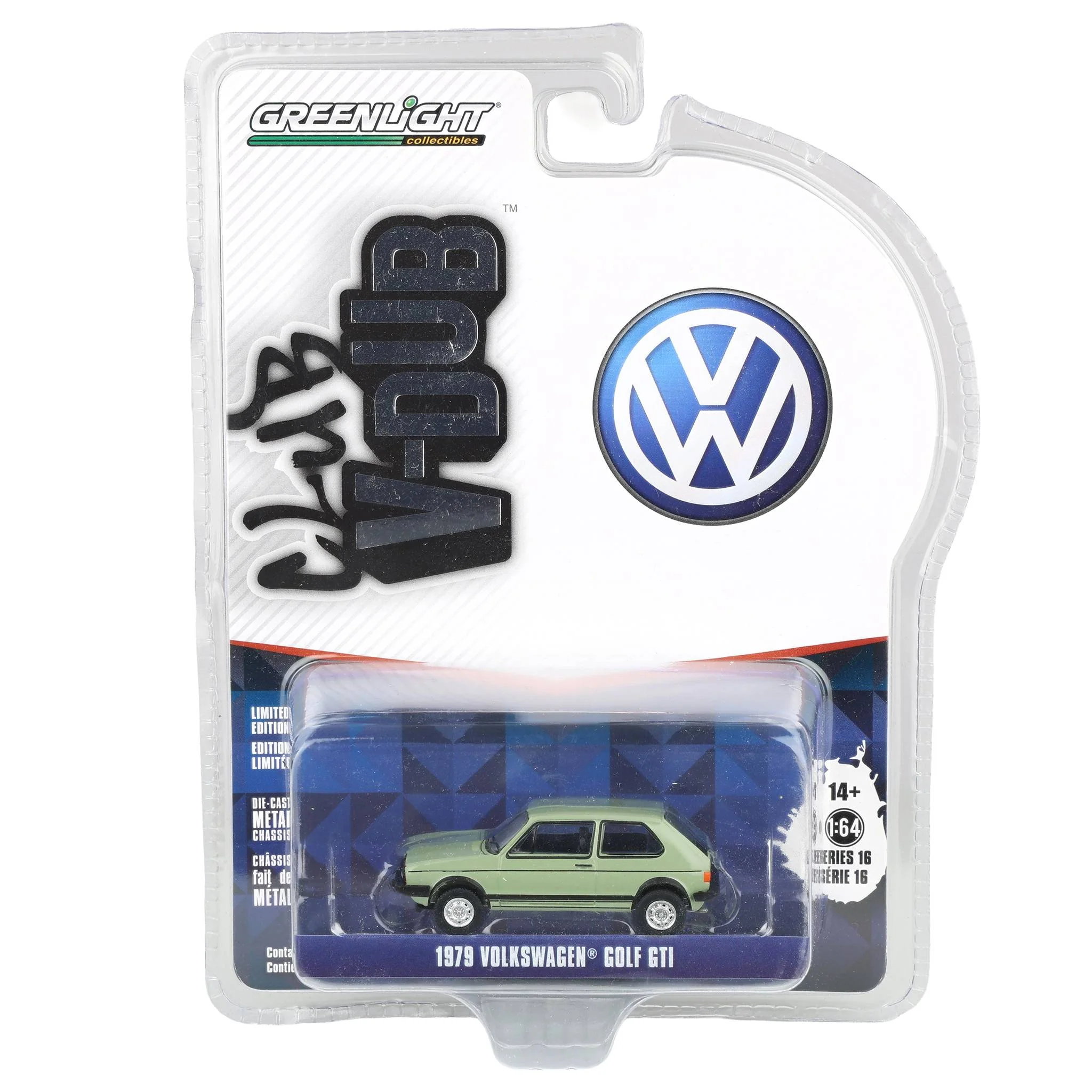 (B&D) 1/64 1979 Volkswagen Golf GTI, Inari Silver Metallic, Club Vee-Dub Series 16 - Damaged Box - Image 6