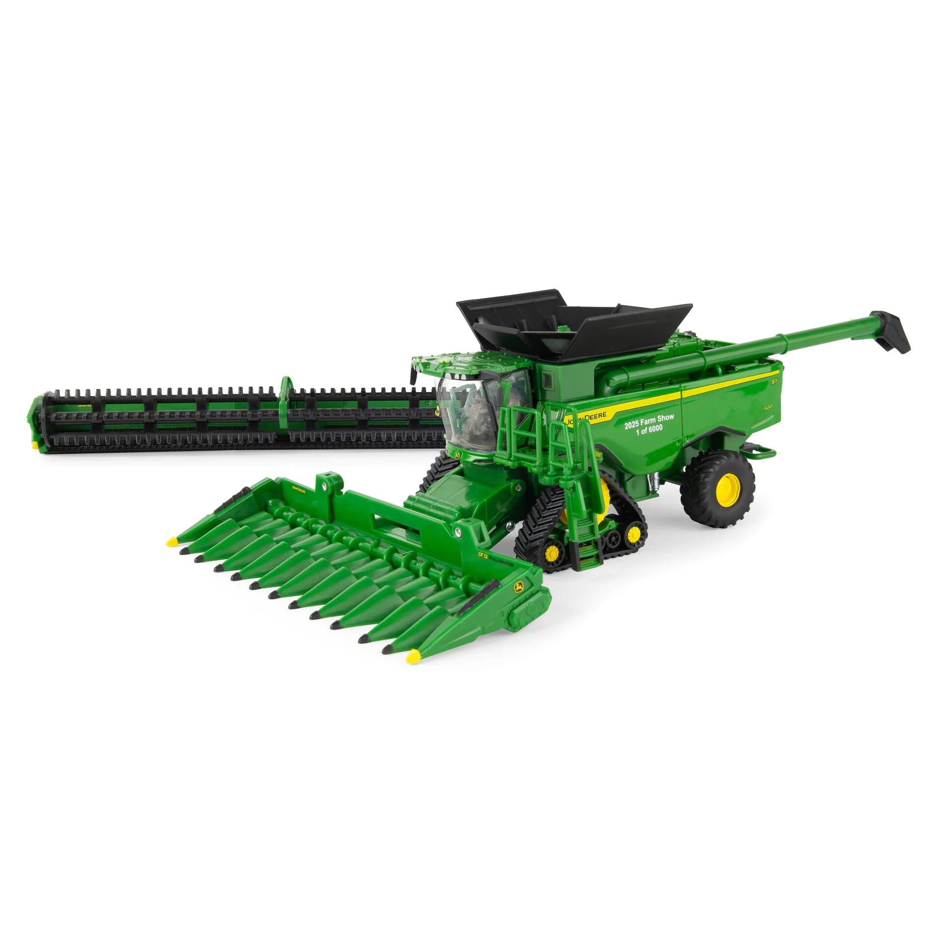 (B&D) 1/64 John Deere S7 900 Combine with Corn & Grain Heads by ERTL, 2025 Farm Show One Time Production - Damaged Box