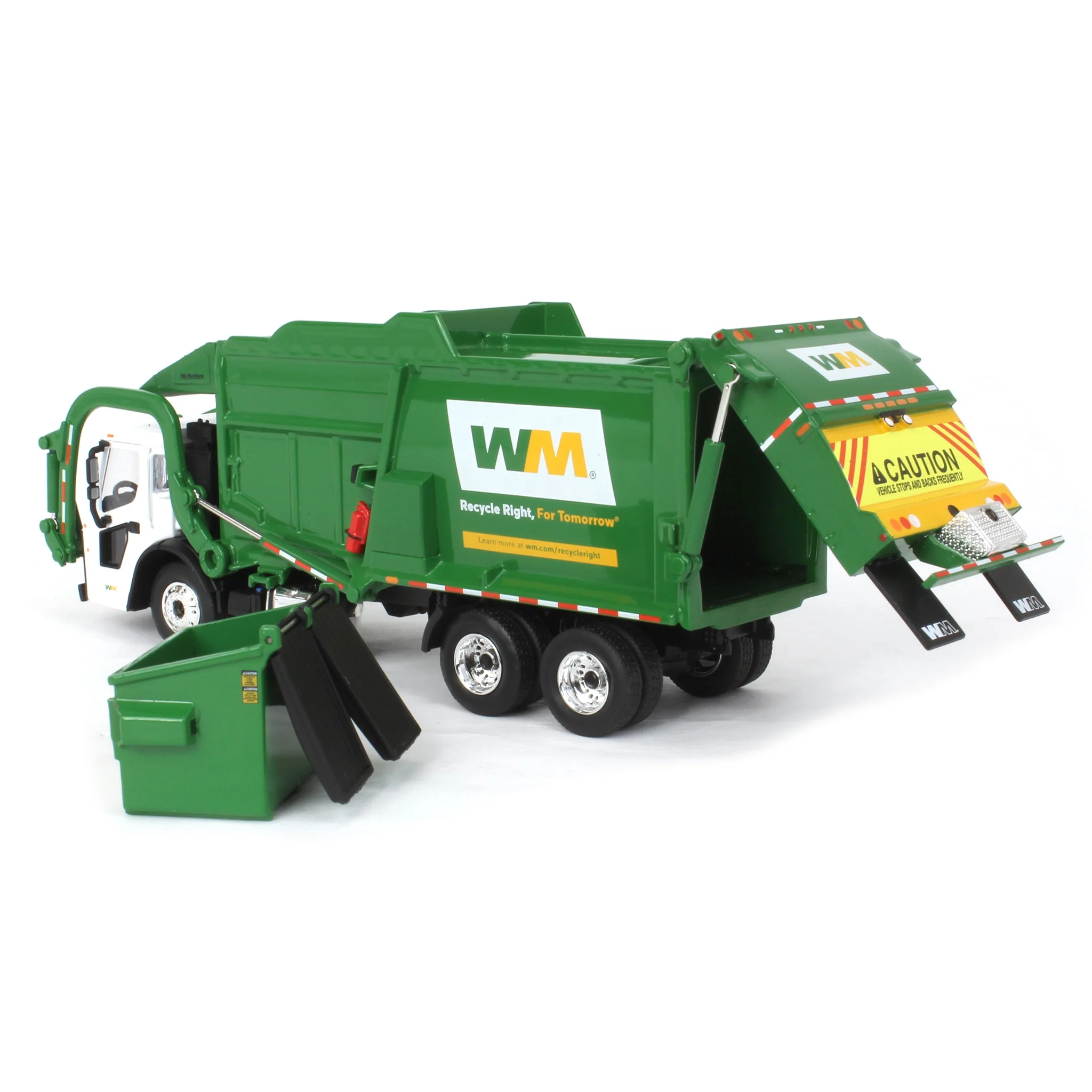 (B&D) 1/64 Mack LR Front Loader Garbage Truck with Dumpster by First Gear, Waste Management - Damaged Item - Image 5