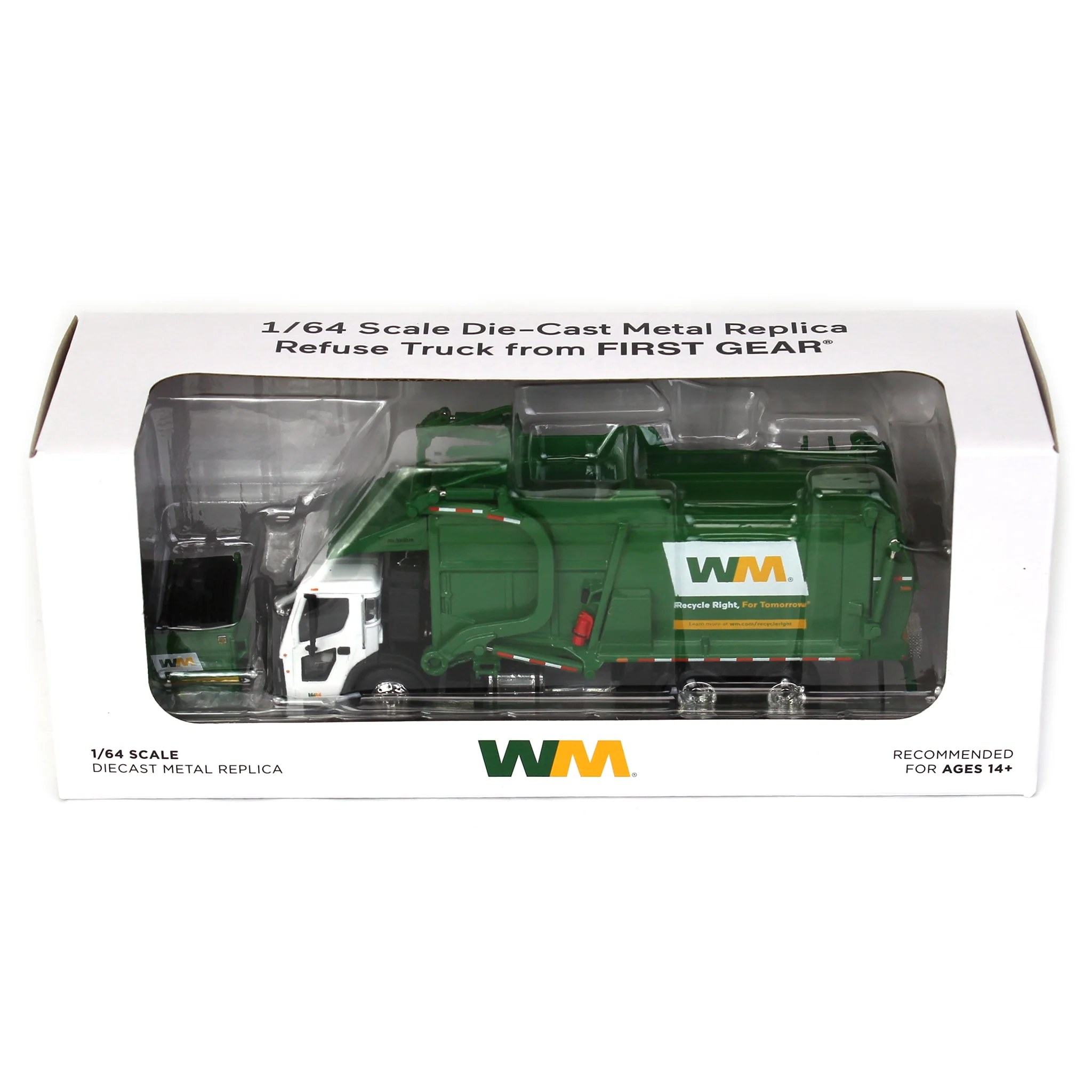 (B&D) 1/64 Mack LR Front Loader Garbage Truck with Dumpster by First Gear, Waste Management - Damaged Item - Image 7