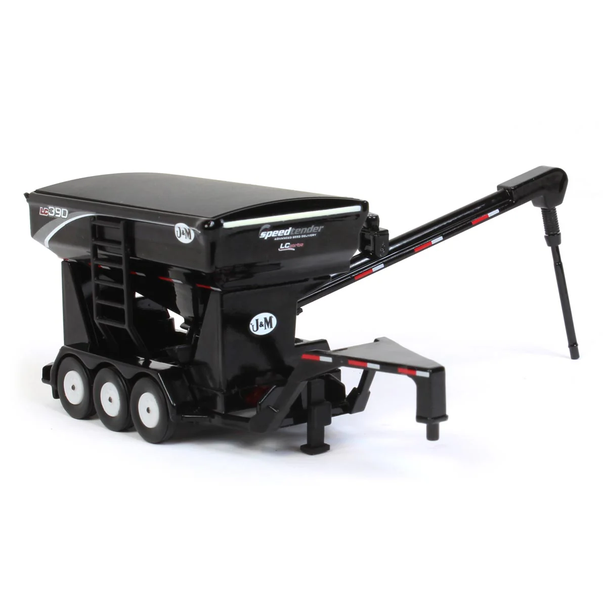 (B&D) 1/64 Red J&M LC390 Tri-axle Gooseneck Bulk Seed Tender by SpecCast - Damaged Item - Image 2
