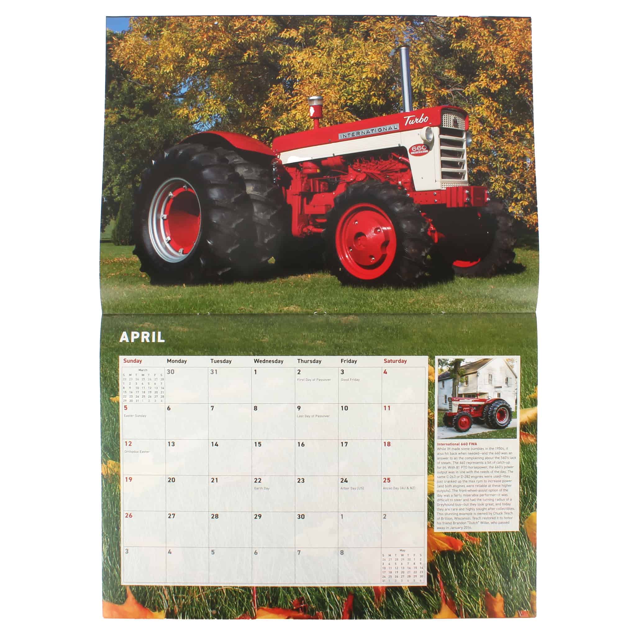 (B&D) 2026 Farmall Tractors 12 Month Calendar, 17in x 12in - Damaged Item - Image 4