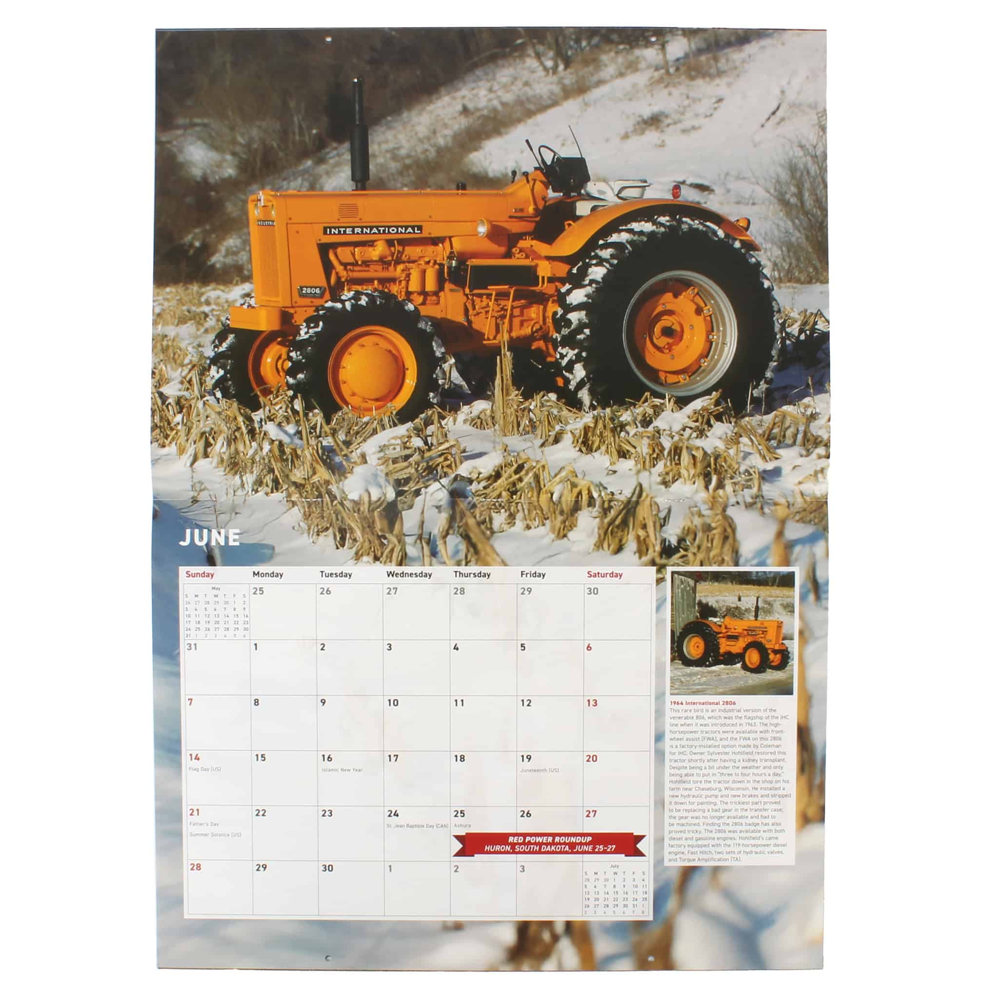 (B&D) 2026 Farmall Tractors 12 Month Calendar, 17in x 12in - Damaged Item - Image 6
