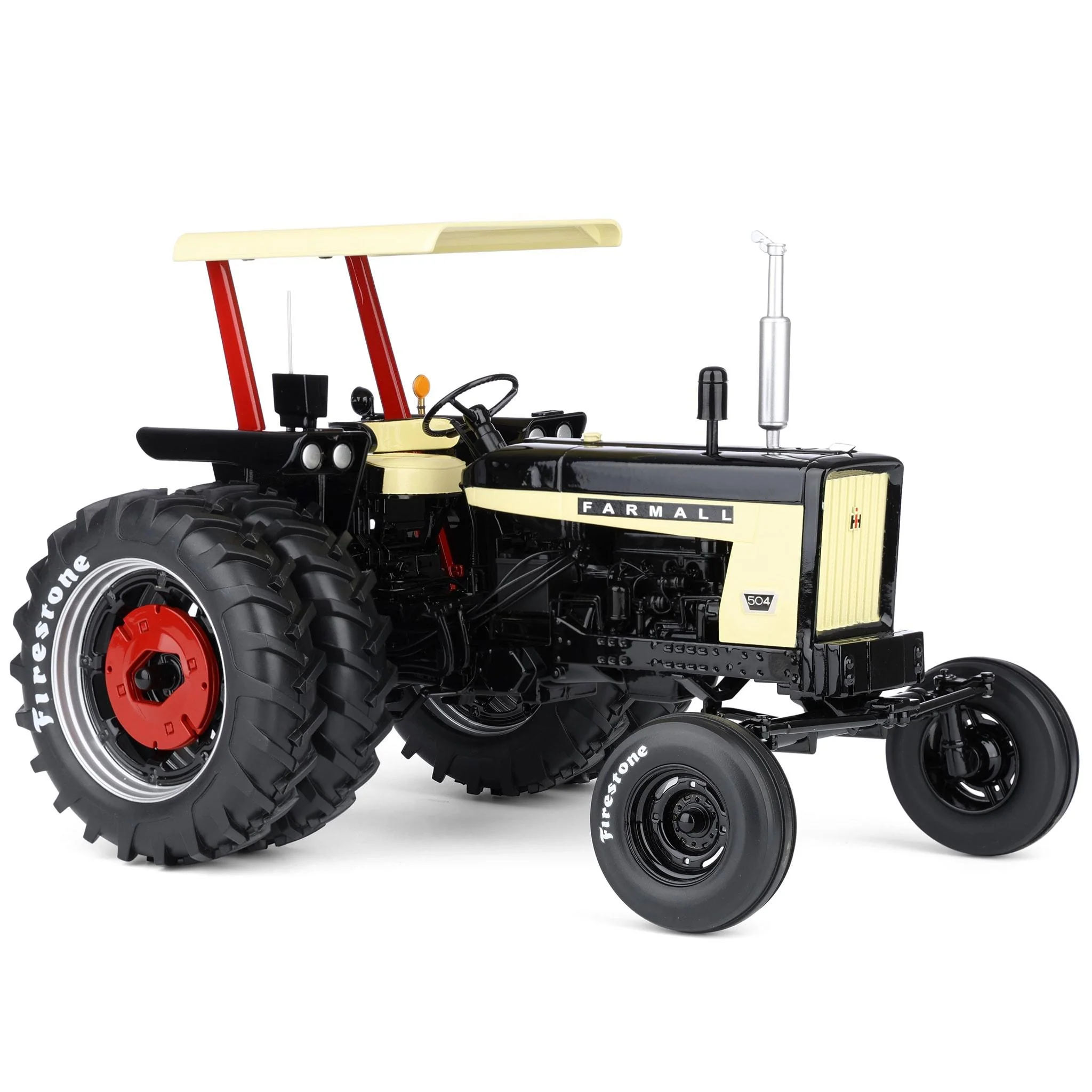 Black Chase Unit ~ 1/16 Farmall 504 Tractor with Firestone Tires & Canopy by SpecCast, 2nd in Outback Toys Exclusive 20th Century Series - Image 2
