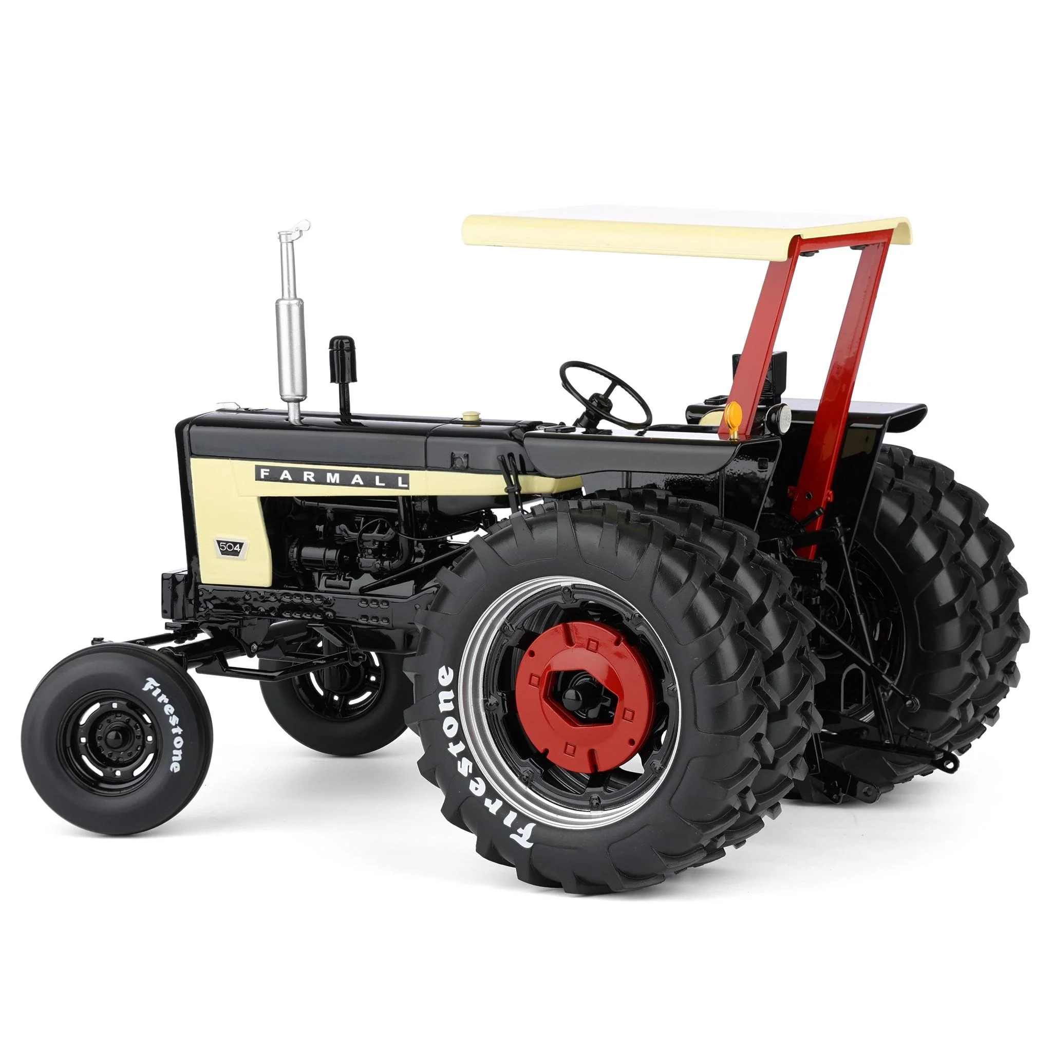 Black Chase Unit ~ 1/16 Farmall 504 Tractor with Firestone Tires & Canopy by SpecCast, 2nd in Outback Toys Exclusive 20th Century Series - Image 4