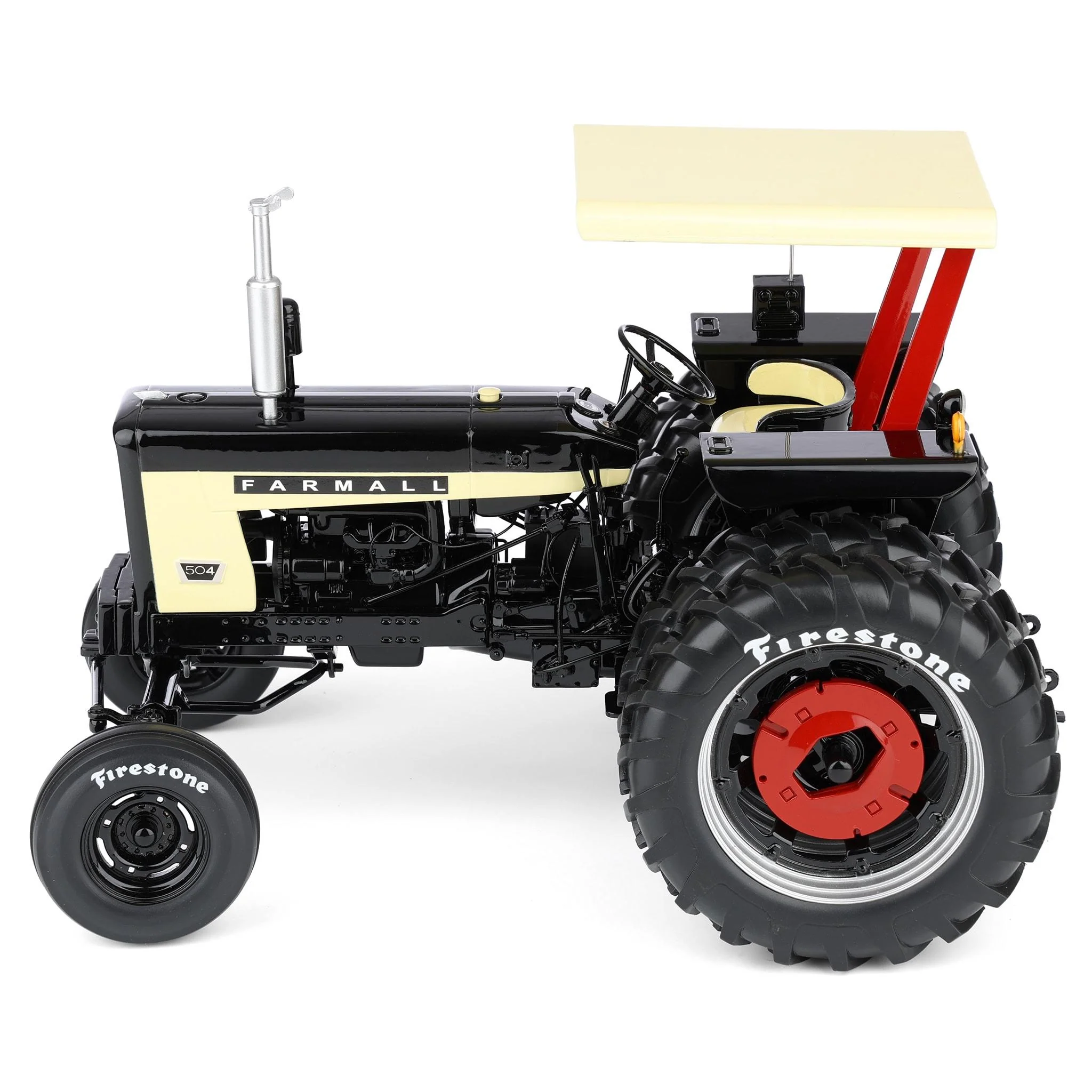 Black Chase Unit ~ 1/16 Farmall 504 Tractor with Firestone Tires & Canopy by SpecCast, 2nd in Outback Toys Exclusive 20th Century Series - Image 5