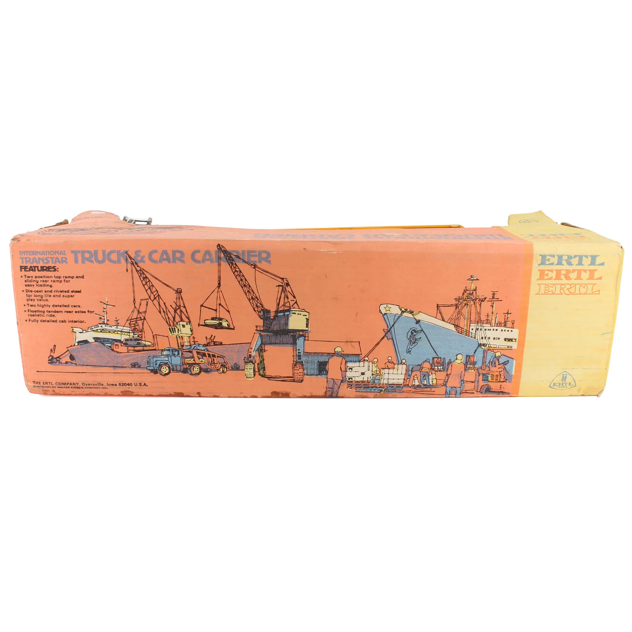 (B&D) International Transtar Truck and Car Carrier, Approximate 1/20 Scale by ERTL - Damaged Item, Damaged Box - Image 4