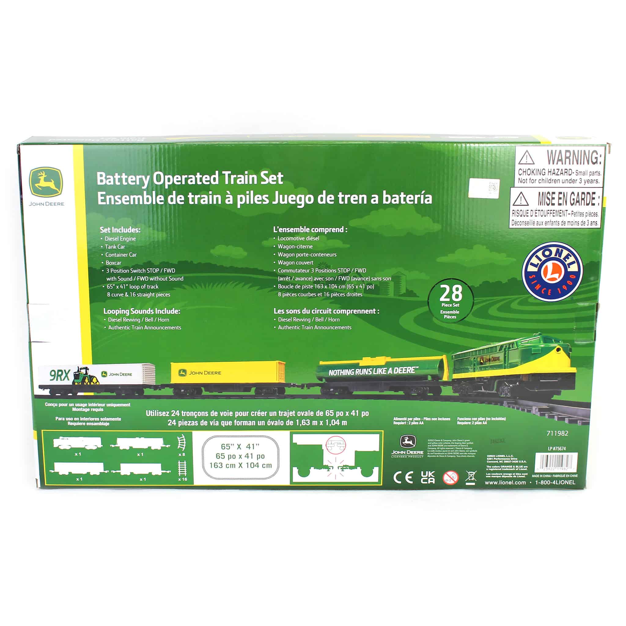 (B&D) Lionel John Deere Battery Operated Diesel Train Set - Damaged Item - Image 3