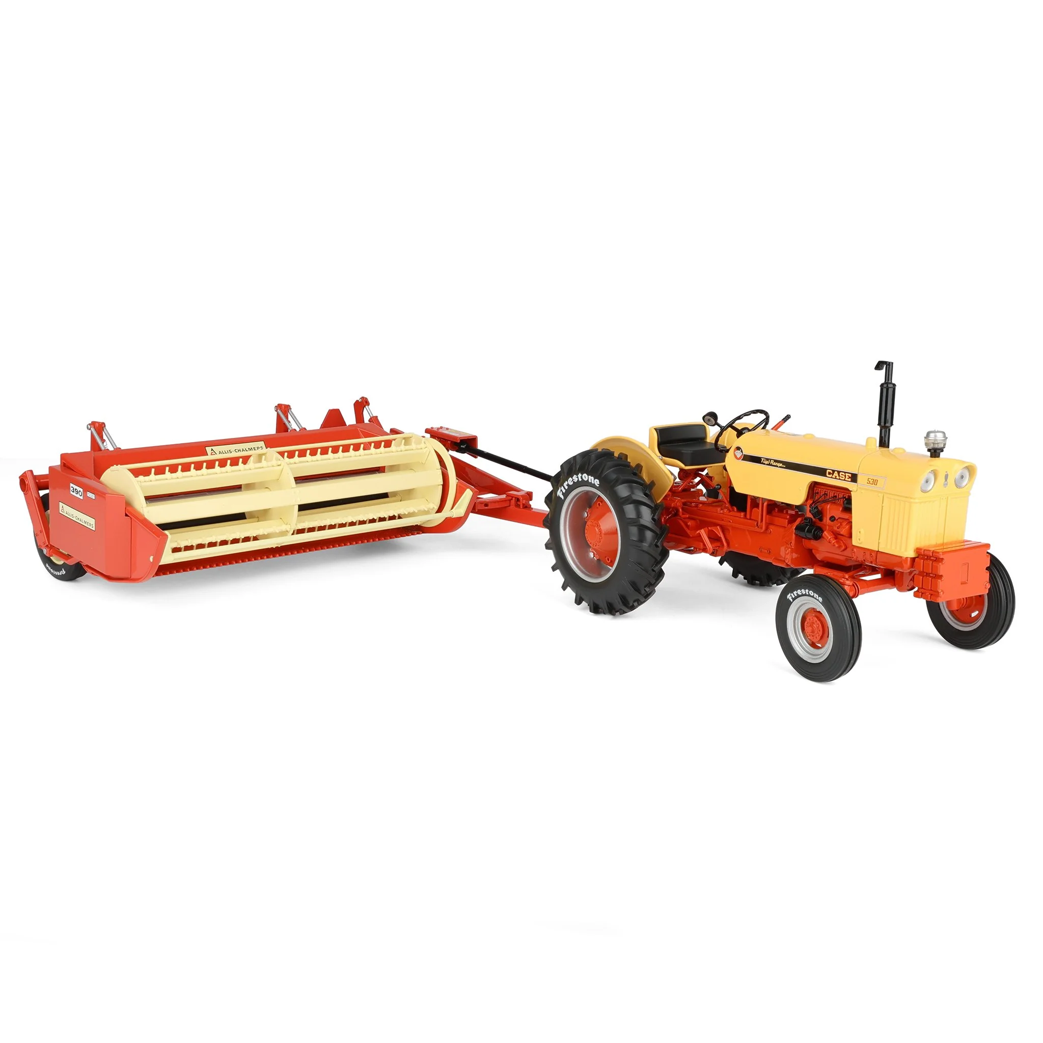 1/16 Case 530 Tractor with Wide Front & Allis Chalmers 390 Mower Conditioner by SpecCast, 2026 Firestone Series - Image 2