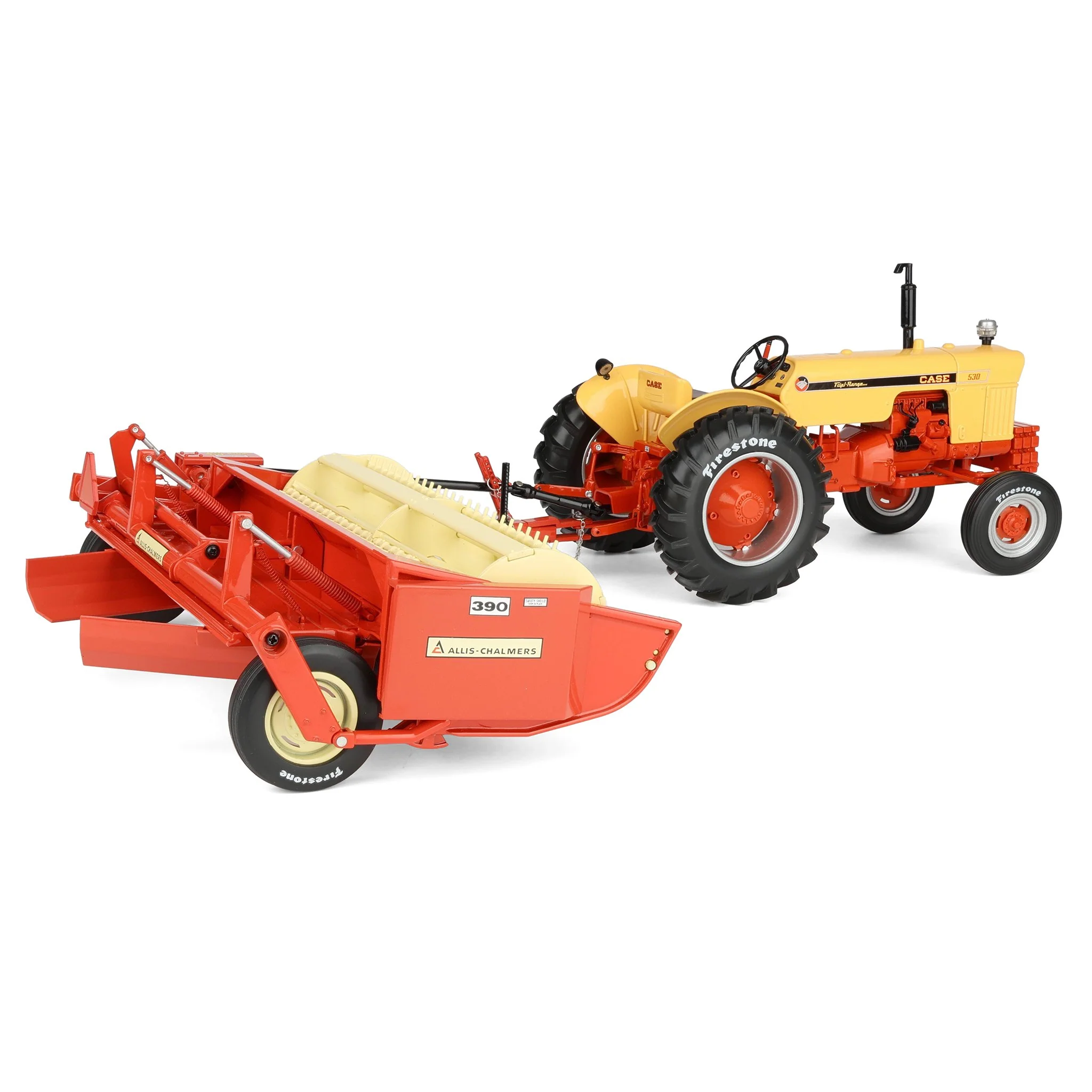 1/16 Case 530 Tractor with Wide Front & Allis Chalmers 390 Mower Conditioner by SpecCast, 2026 Firestone Series - Image 3