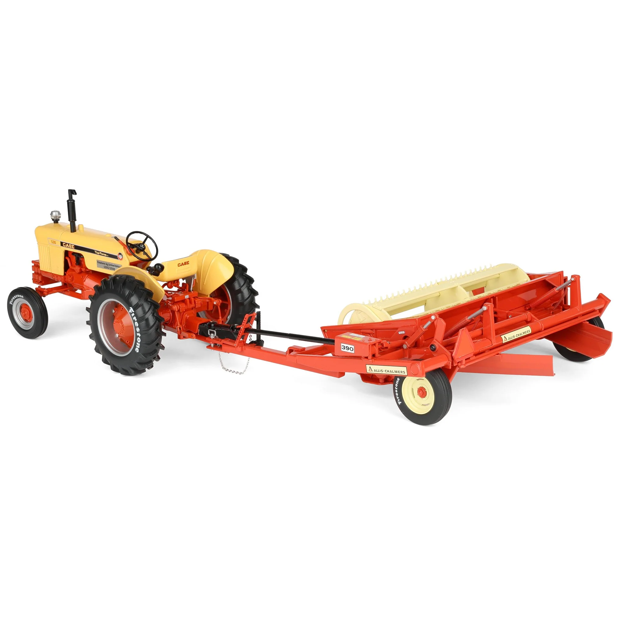 1/16 Case 530 Tractor with Wide Front & Allis Chalmers 390 Mower Conditioner by SpecCast, 2026 Firestone Series - Image 4