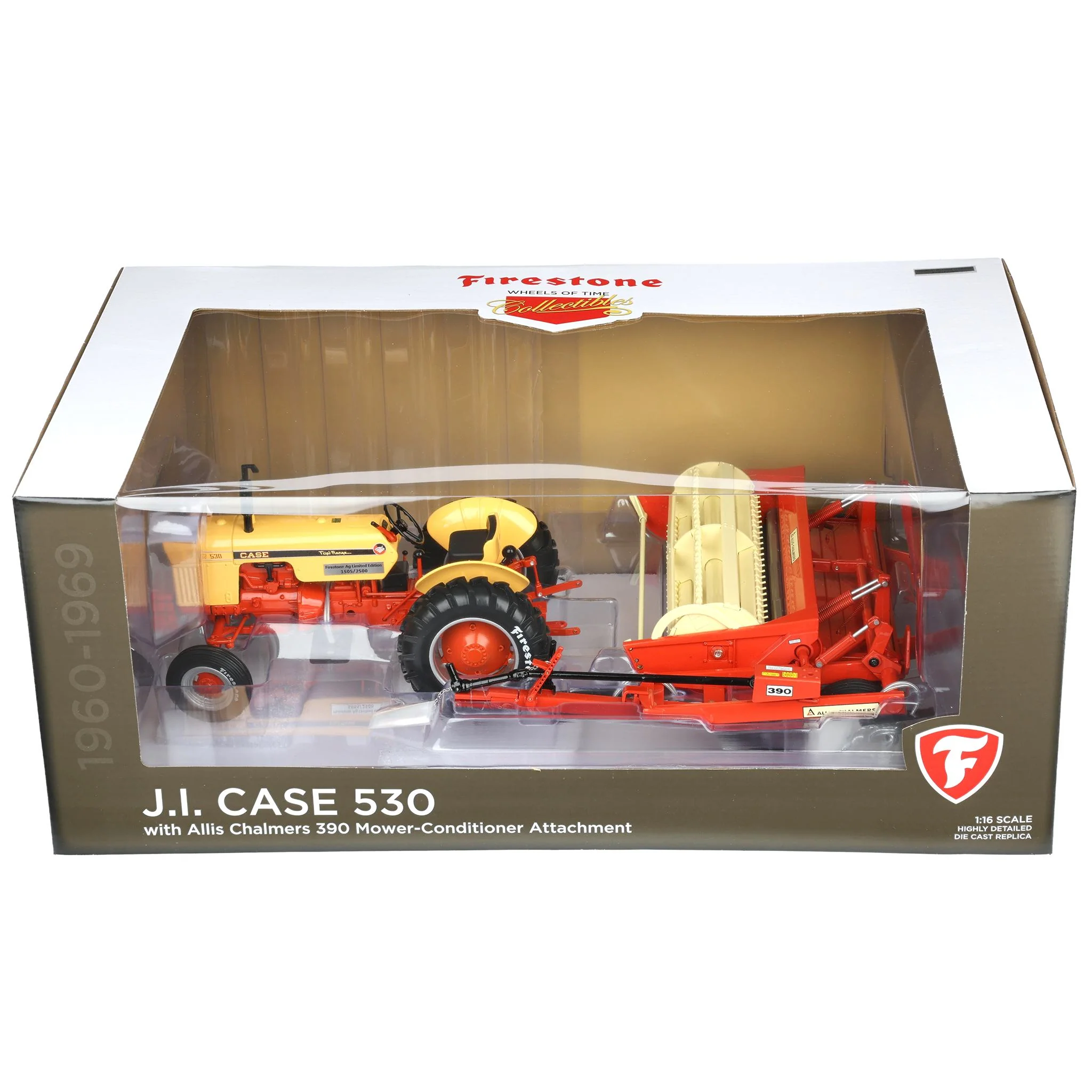 1/16 Case 530 Tractor with Wide Front & Allis Chalmers 390 Mower Conditioner by SpecCast, 2026 Firestone Series - Image 7