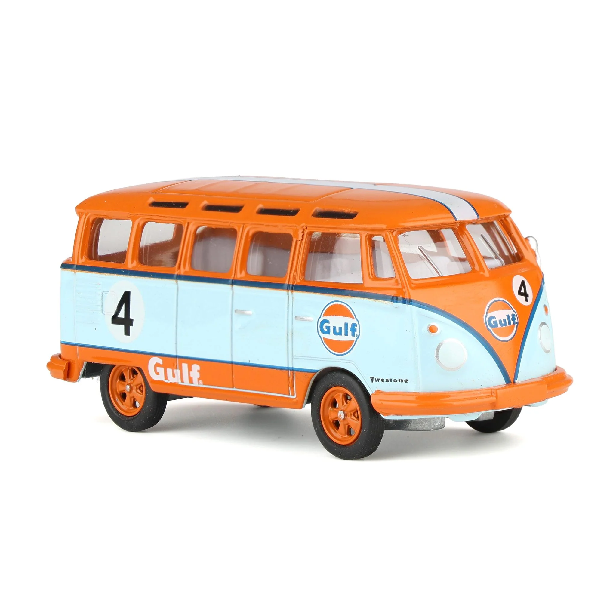(B&D)1/64 1964 Volkswagen Samba Bus, Gulf Oil Racing #4, Club Vee-Dub Series 16-Damaged Box - Image 2