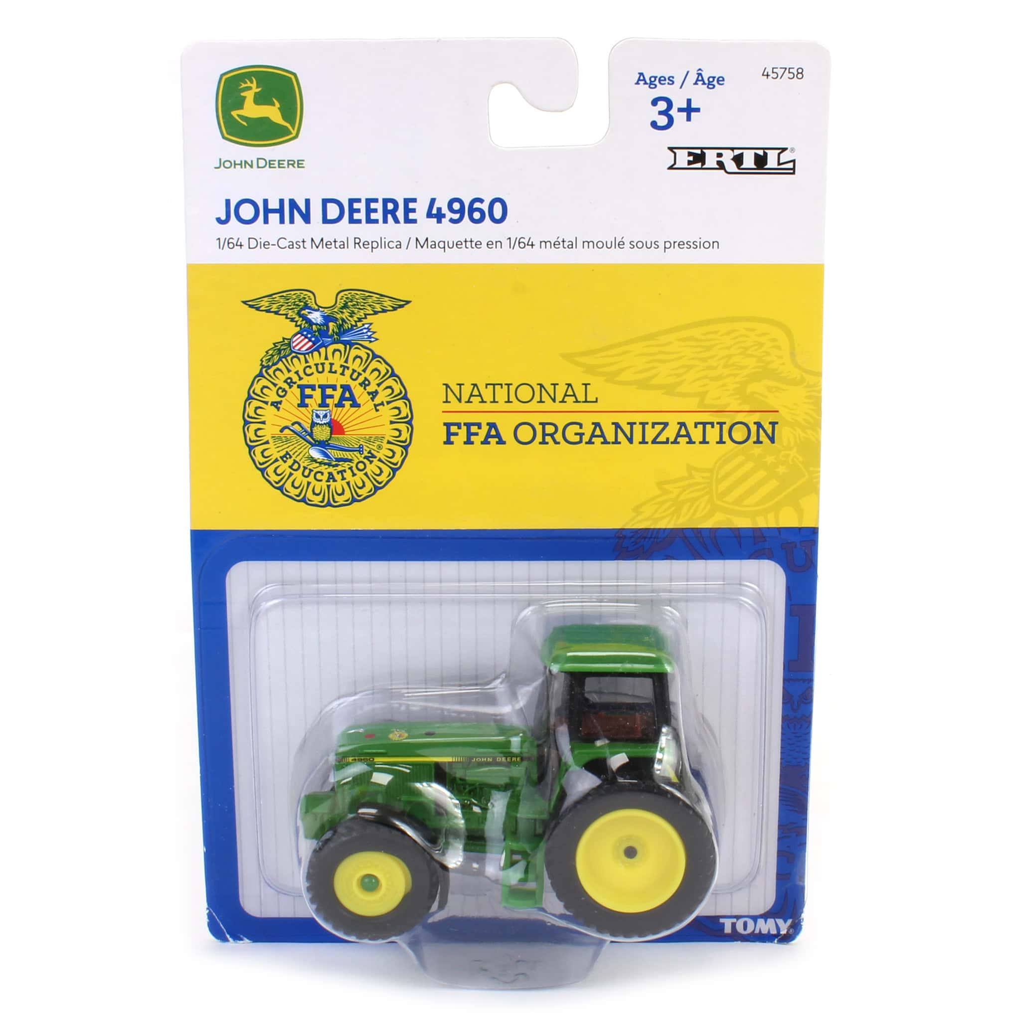 1/64 John Deere 4960 Tractor with MFD & FFA Logo by ERTL - Image 5