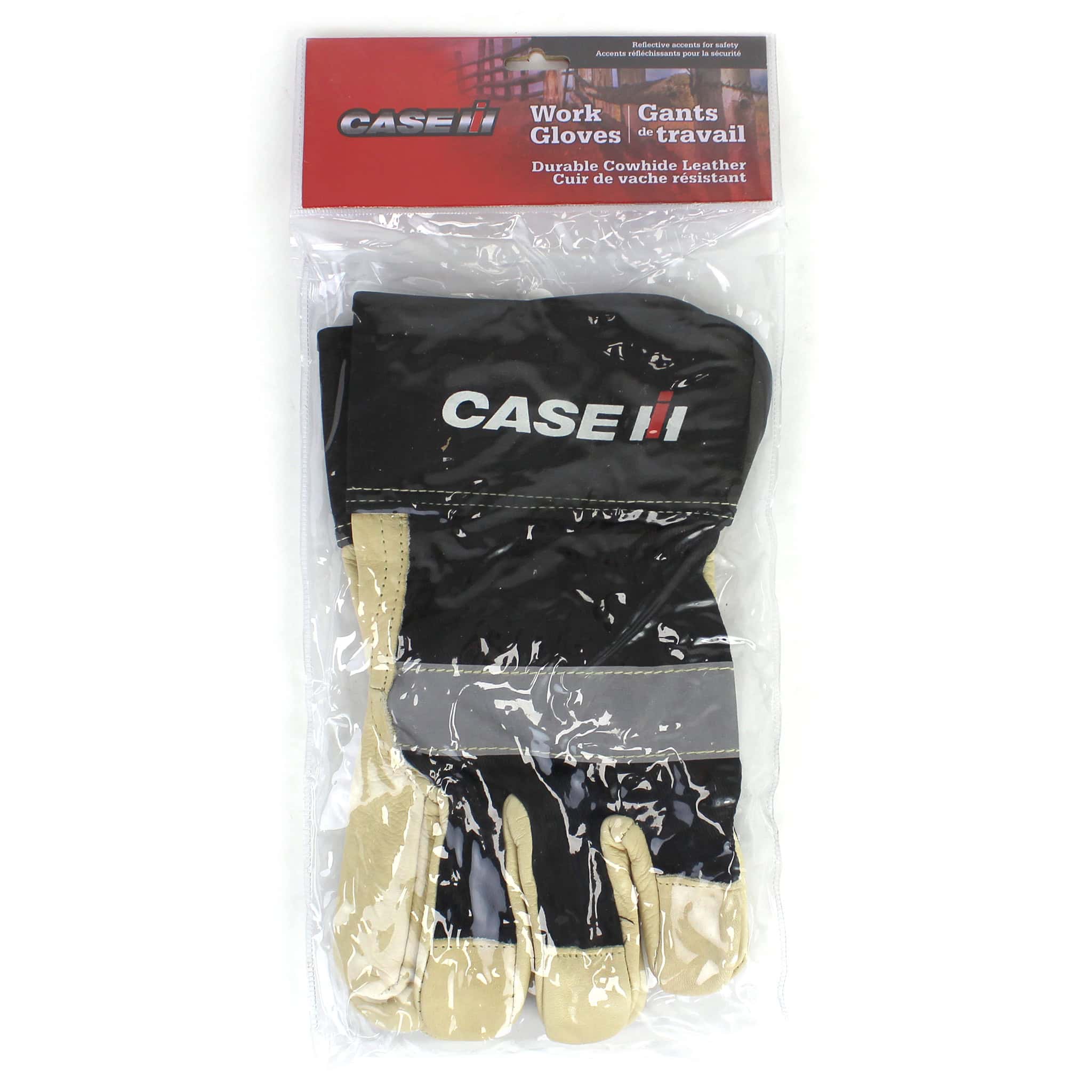 Black & Beige Case IH Work Gloves - Image 5