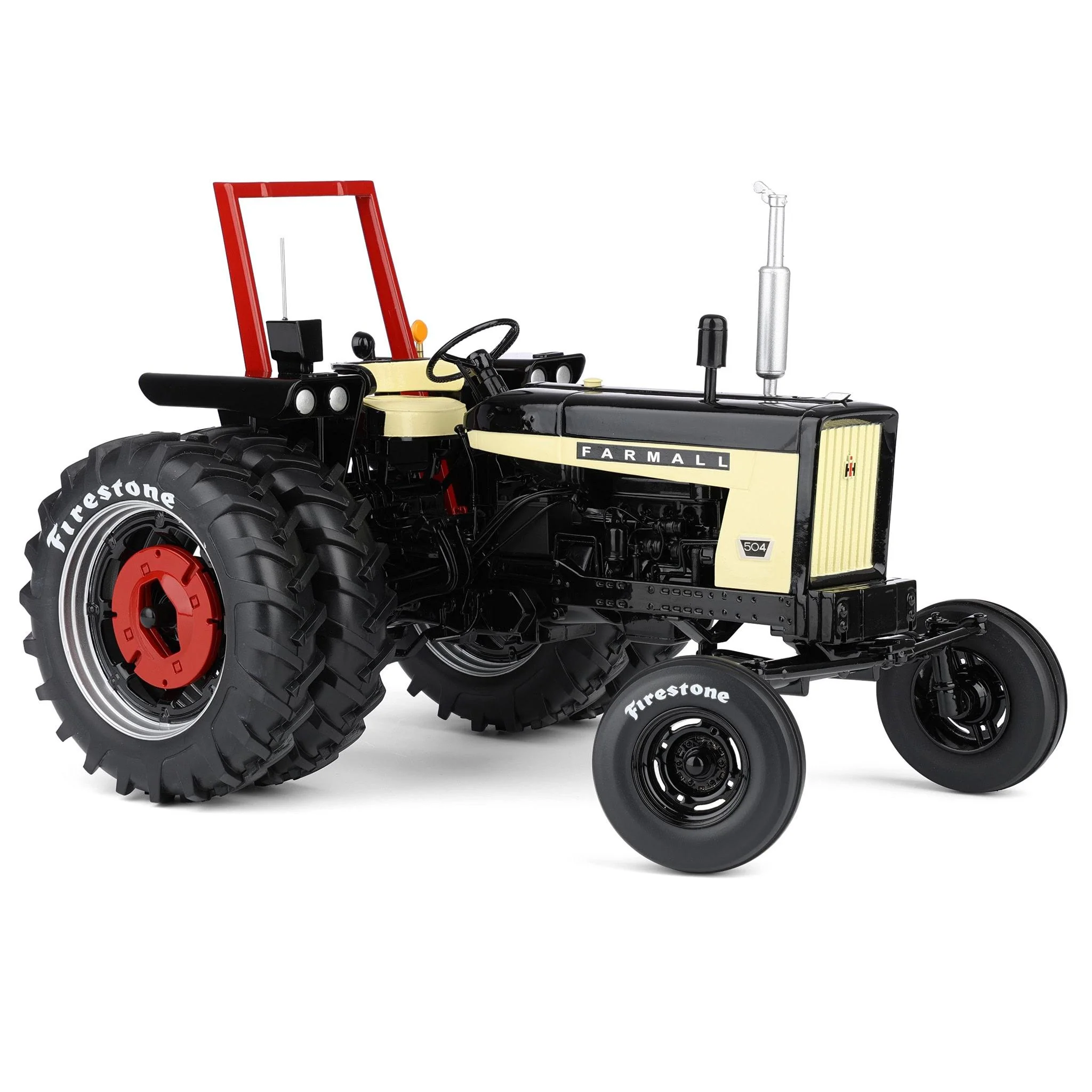 Black Chase Unit ~ 1/16 Farmall 504 Tractor with Firestone Tires & ROPS by SpecCast, 2nd in Outback Toys Exclusive 20th Century Series - Image 2