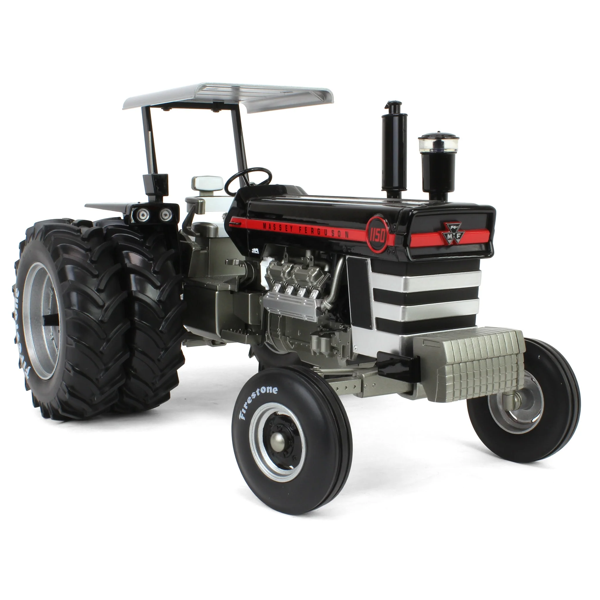 Black Chase Unit ~ 1/16 Massey Ferguson 1150 Tractor with Canopy, Rear Duals & Firestone Tires by SpecCast - Image 2