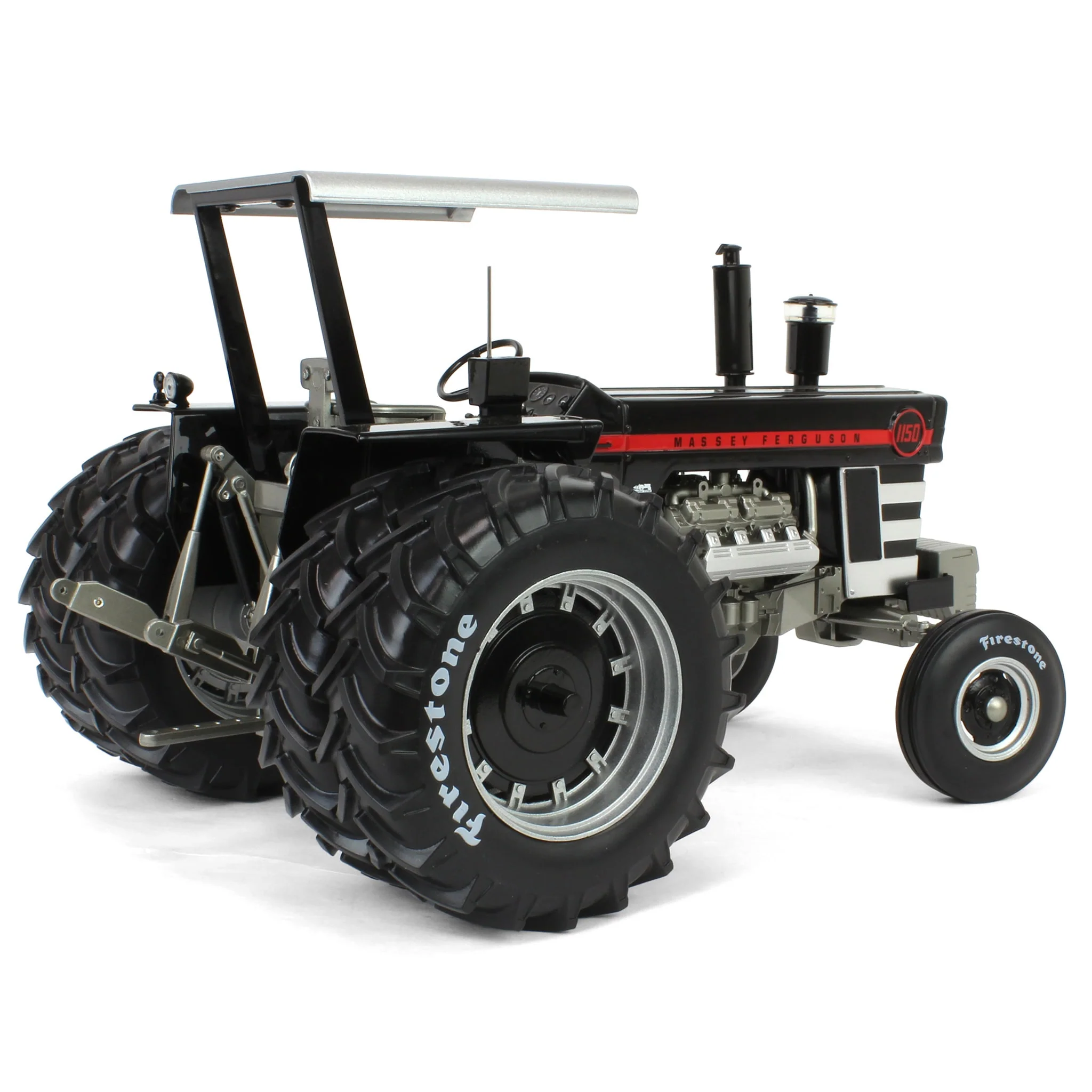 Black Chase Unit ~ 1/16 Massey Ferguson 1150 Tractor with Canopy, Rear Duals & Firestone Tires by SpecCast - Image 3