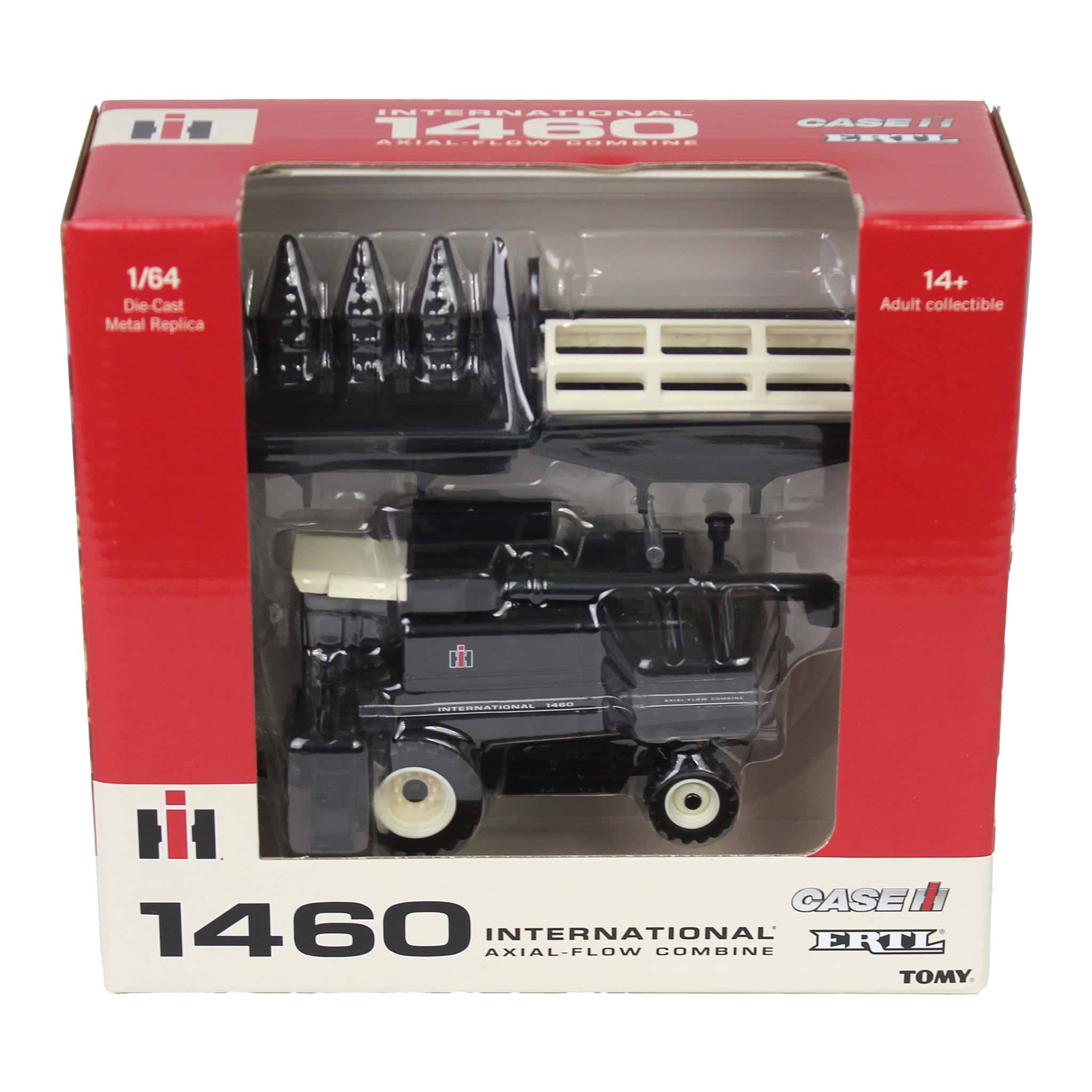 Black Chase Unit ~ 1/64 International 1460 Combine with Rear Wheel Assist, Corn Head & Grain Head by ERTL - Image 9