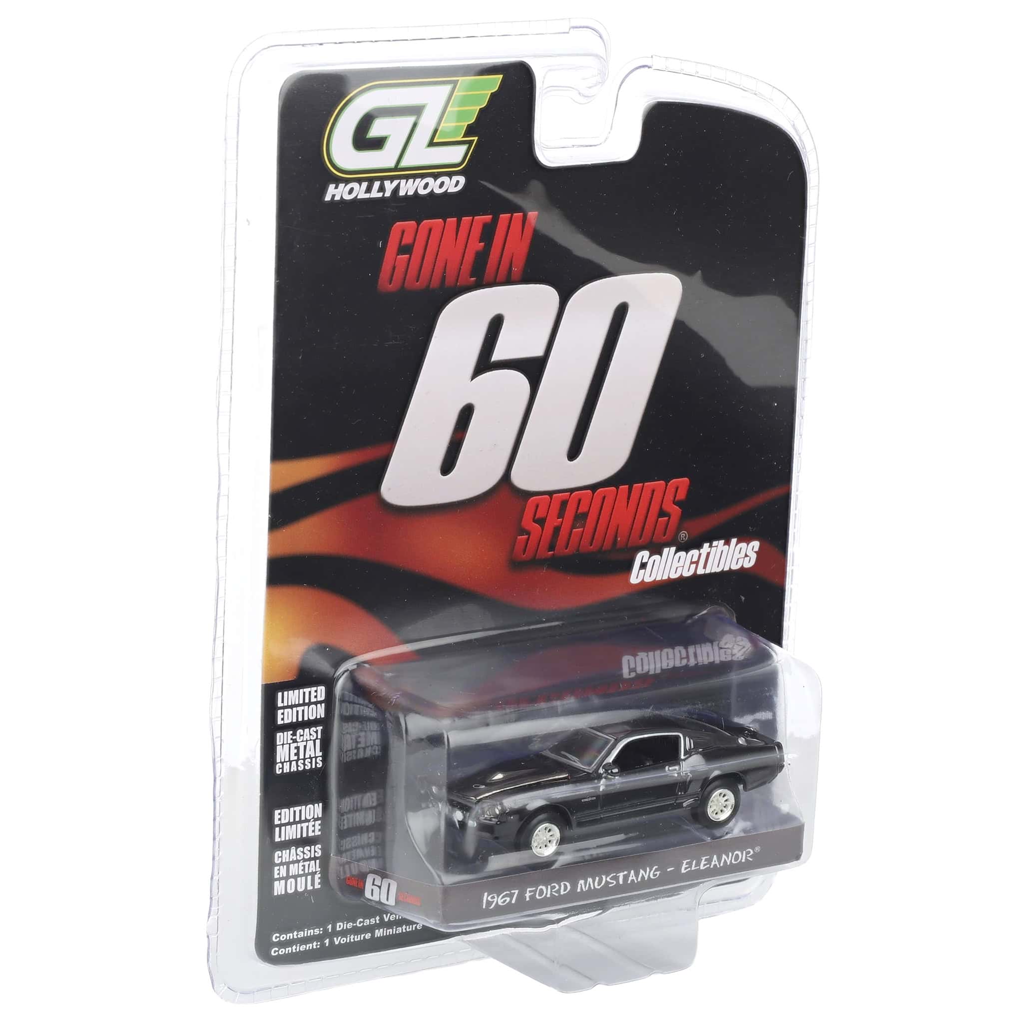 Black Chrome Super Chase Unit ~ 1/64 1967 Ford Mustang by GreenLight Collectibles, Eleanor from "Gone in 60 Seconds" - Image 2