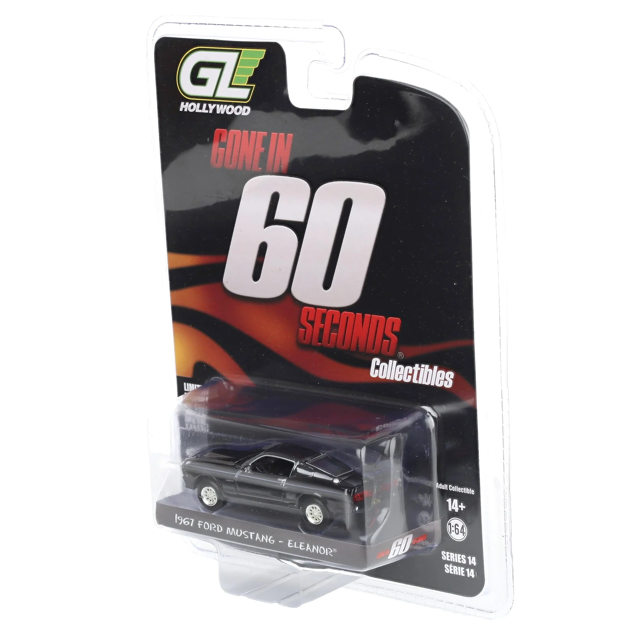 Black Chrome Super Chase Unit ~ 1/64 1967 Ford Mustang by GreenLight Collectibles, Eleanor from "Gone in 60 Seconds" - Image 3