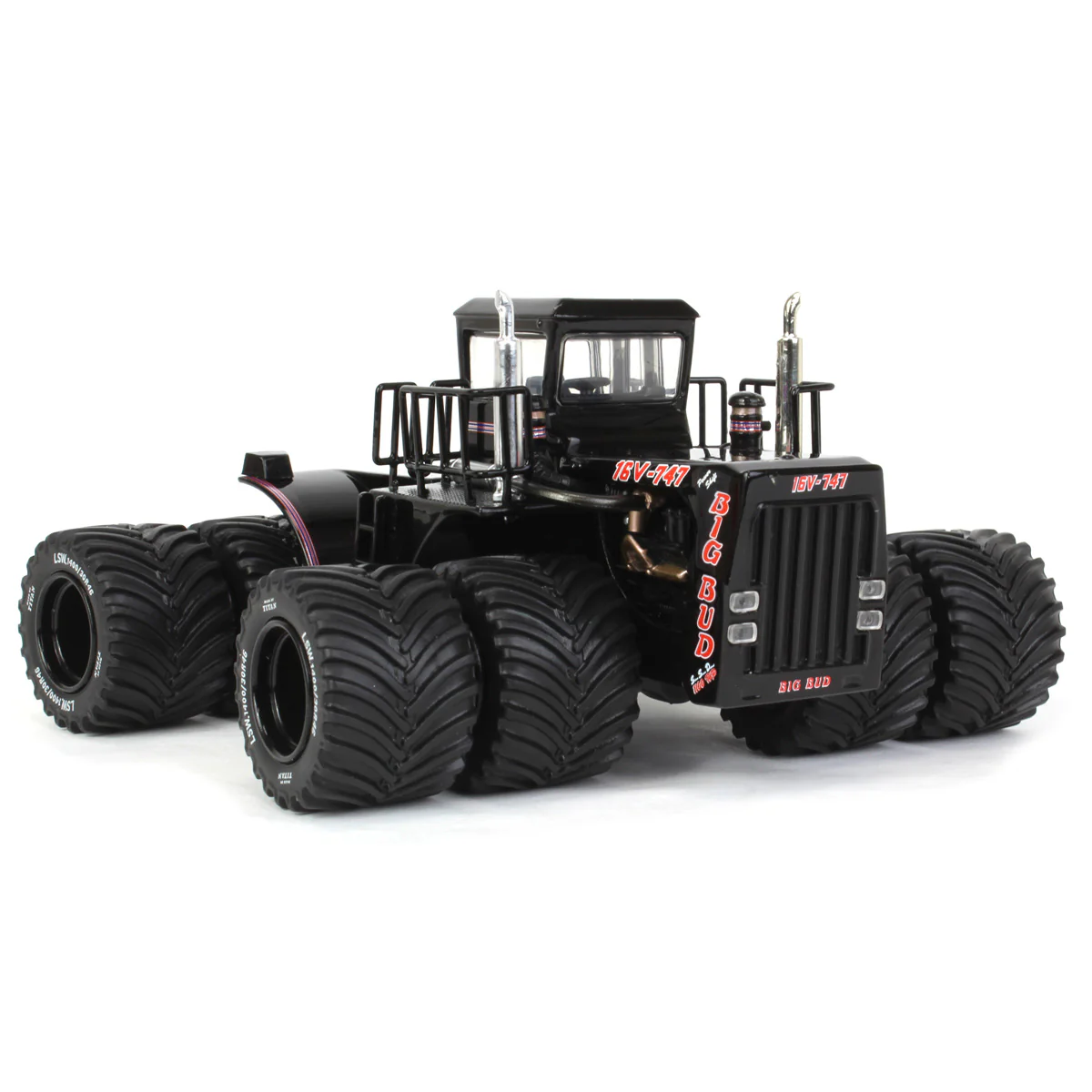 Black Edition ~ 1/64 Big Bud 16V-747 Silver Series Detroit 1100 HP Tractor with Titan Goodyear LSW Tires by First Gear - Image 2