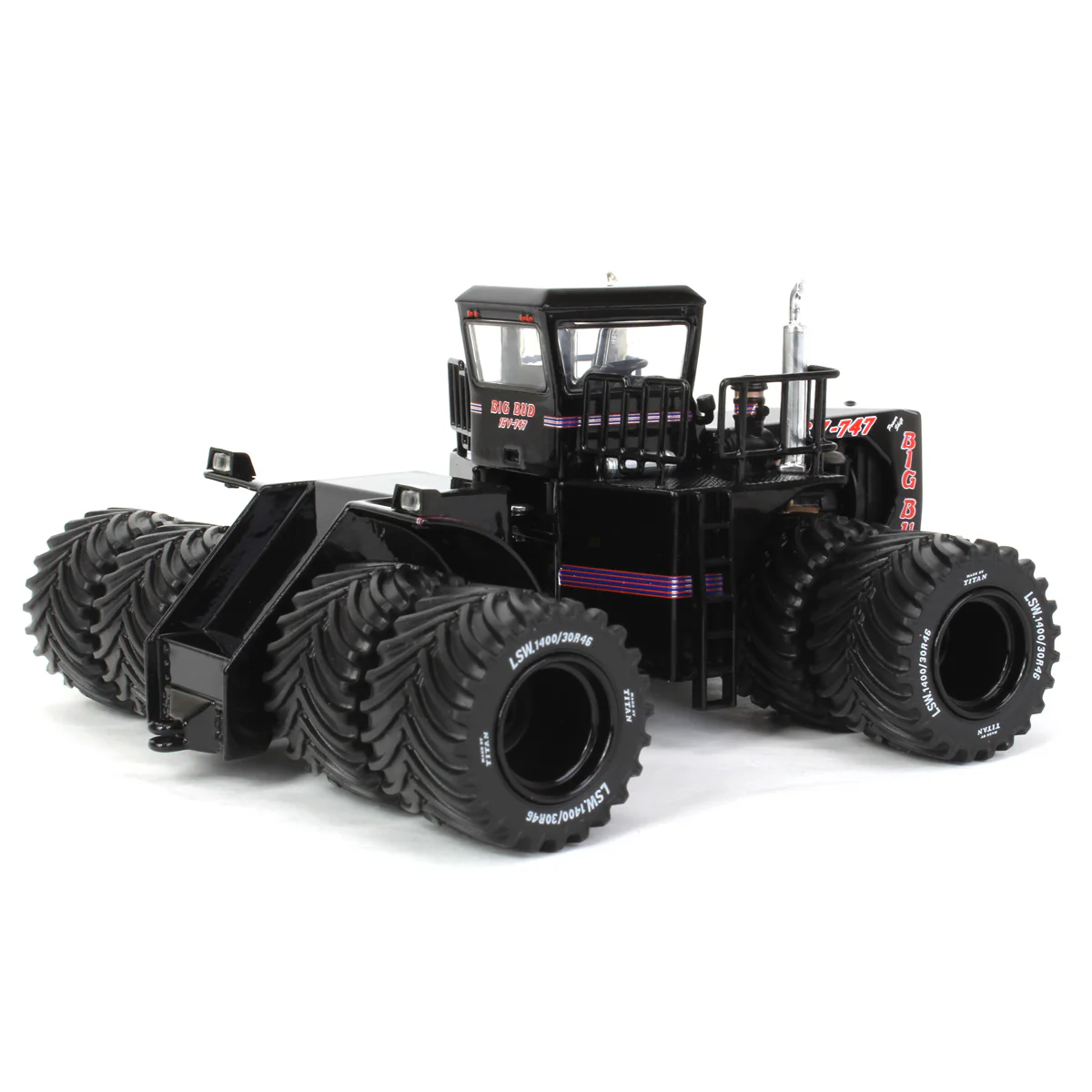 Black Edition ~ 1/64 Big Bud 16V-747 Silver Series Detroit 1100 HP Tractor with Titan Goodyear LSW Tires by First Gear - Image 3