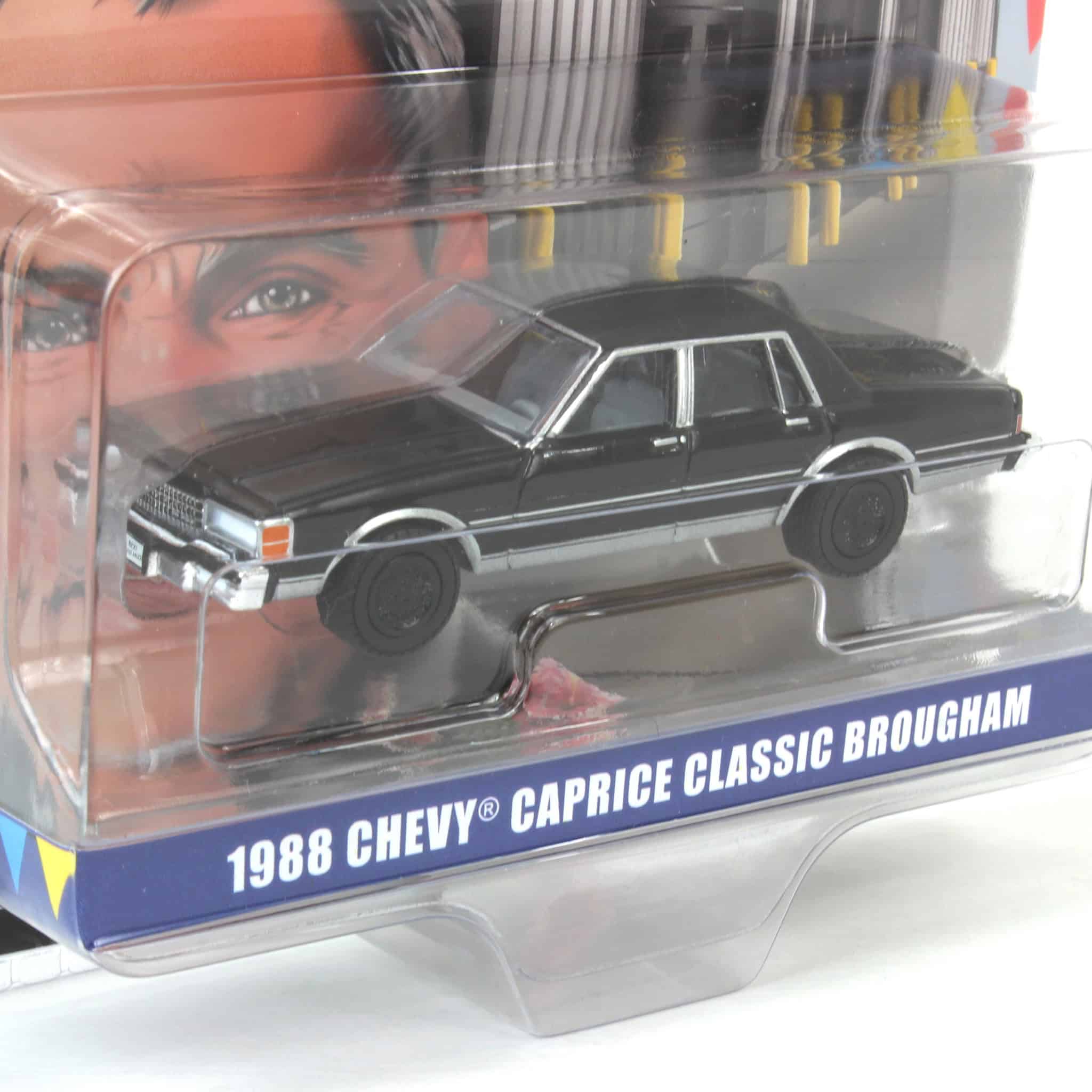 Black Rim Chase ~ 1/64 1988 Chevy Caprice Classic Brougham, Black, Rick's Auto Sales, LP Diecast Exclusive - Image 2