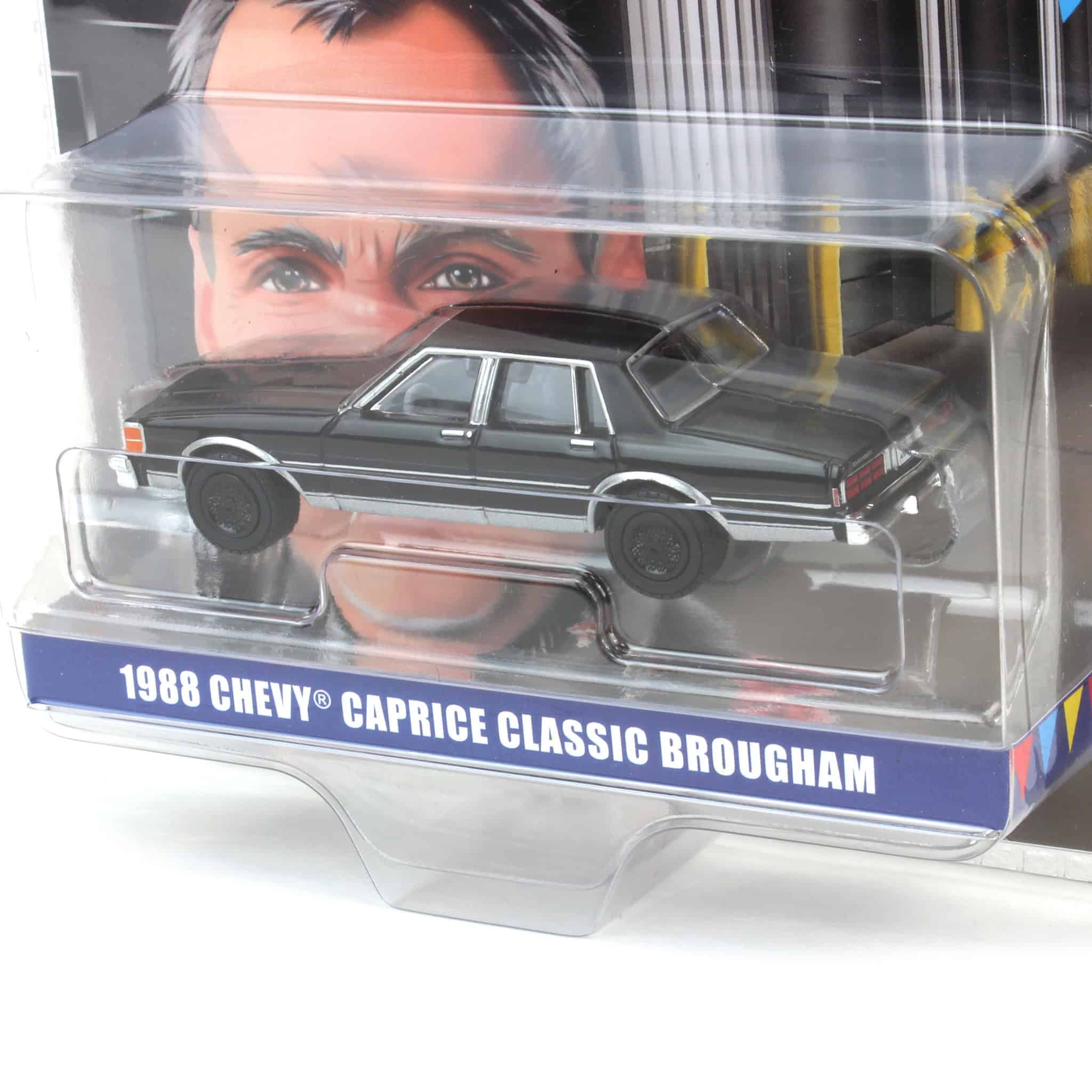 Black Rim Chase ~ 1/64 1988 Chevy Caprice Classic Brougham, Black, Rick's Auto Sales, LP Diecast Exclusive - Image 3