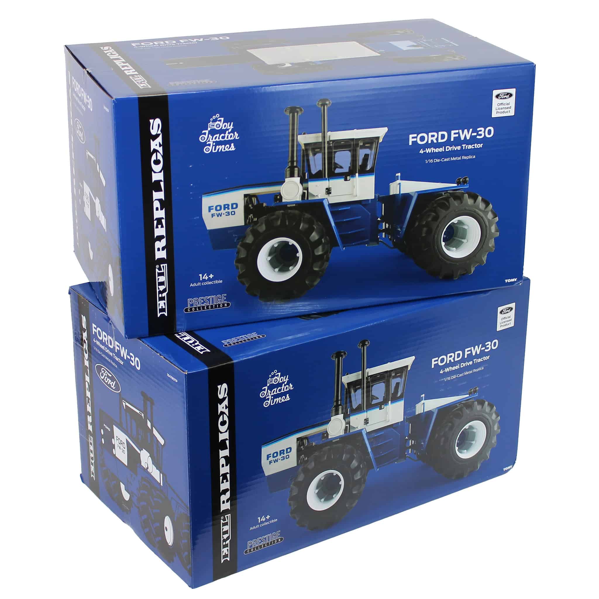 Blue & Gold Chrome Set of 2 ~ 1/16 Ford FW-30 4WD Tractor with Duals, Toy Tractor Times 41st Anniversary, ERTL Prestige Collection - Image 8