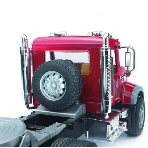 Bruder Mack Semi Granite Low Loader with JCB Backhoe & Hard Hat Kit - Image 3