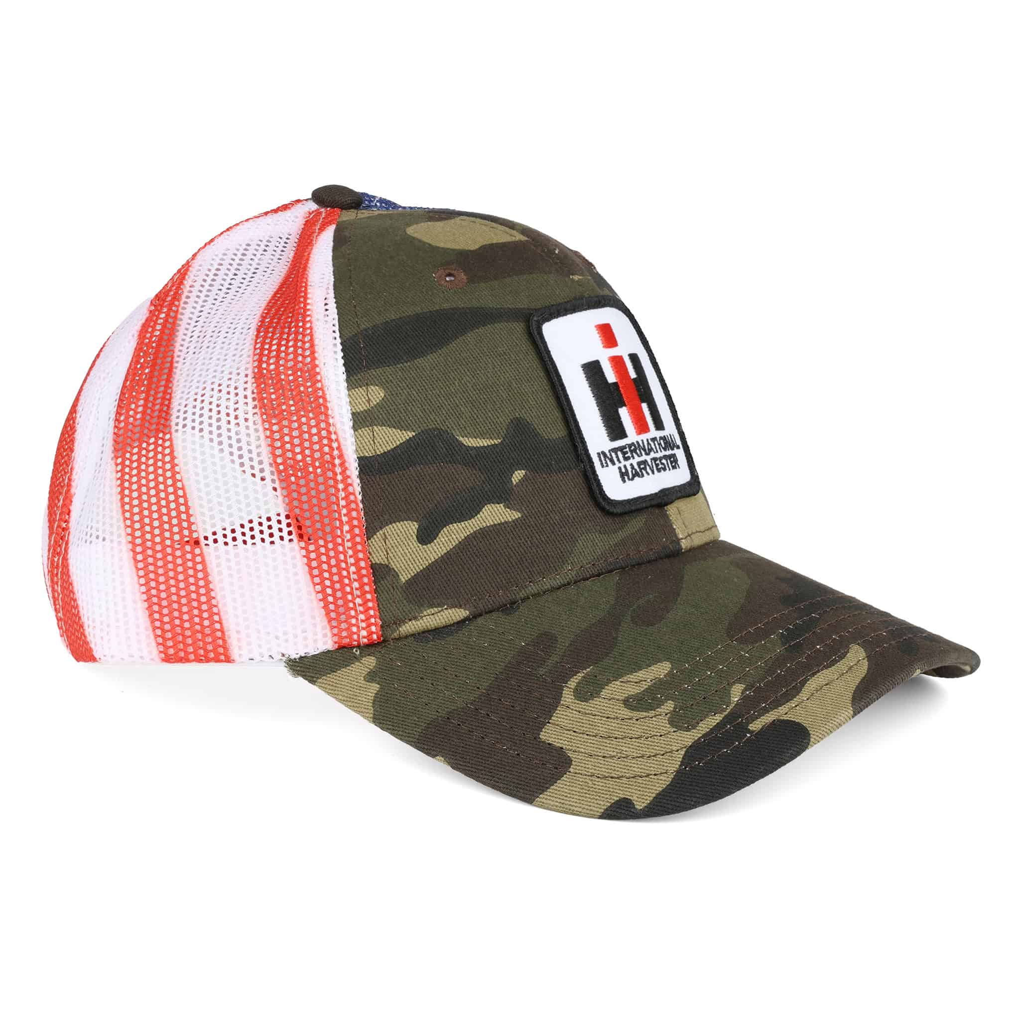 Camouflage & American Flag IH Logo Mesh Back Hat IHCF67 - Image 2