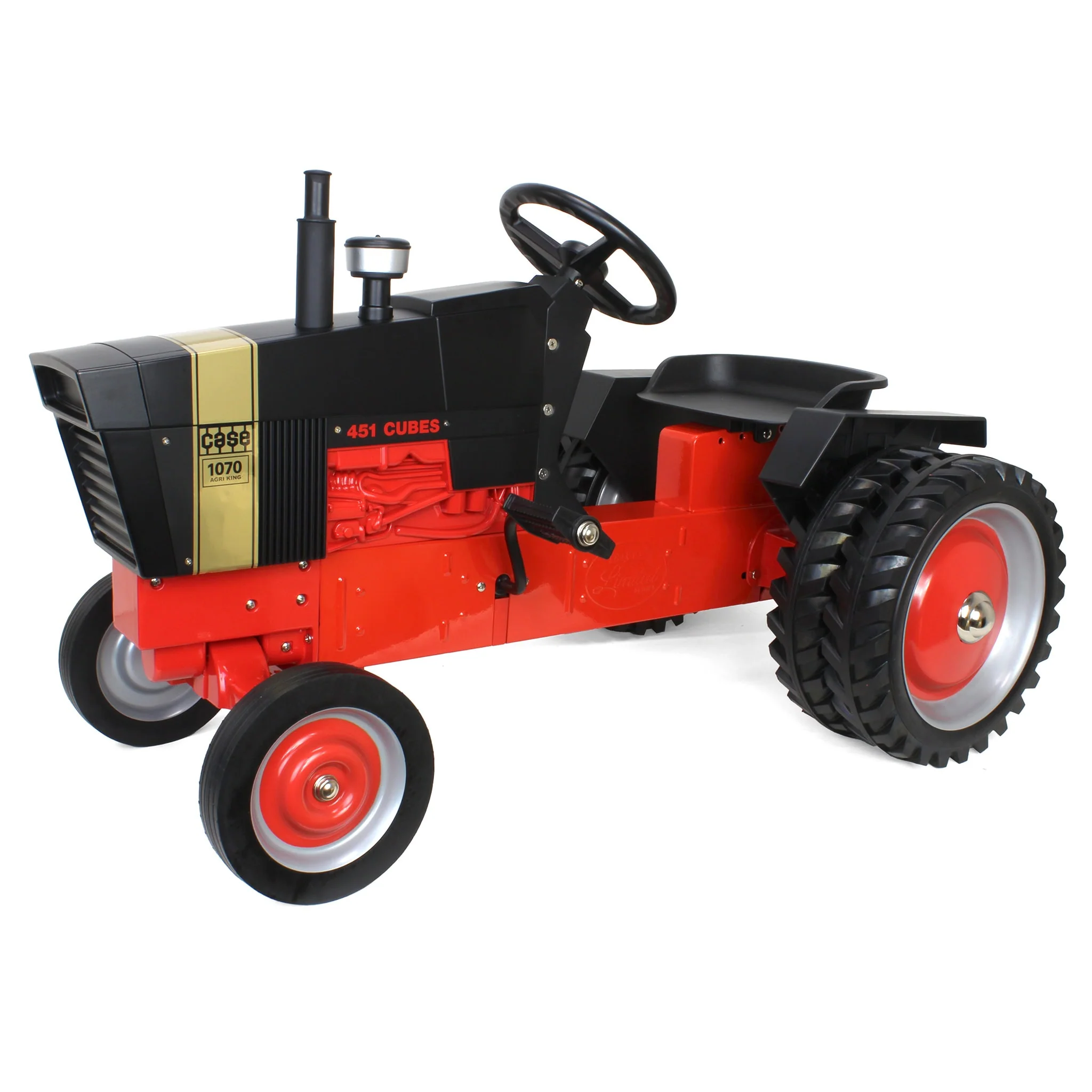 Case 1070 Agri King Black Knight Demonstrator Pedal Tractor with Rear Duals, ERTL Limited Series