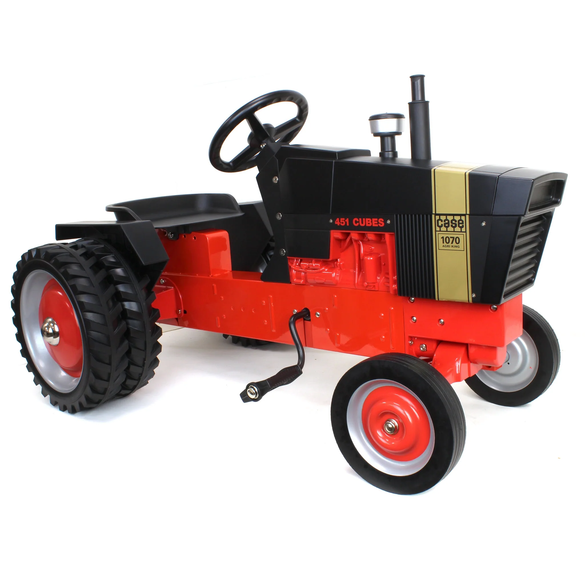 Case 1070 Agri King Black Knight Demonstrator Pedal Tractor with Rear Duals, ERTL Limited Series - Image 2